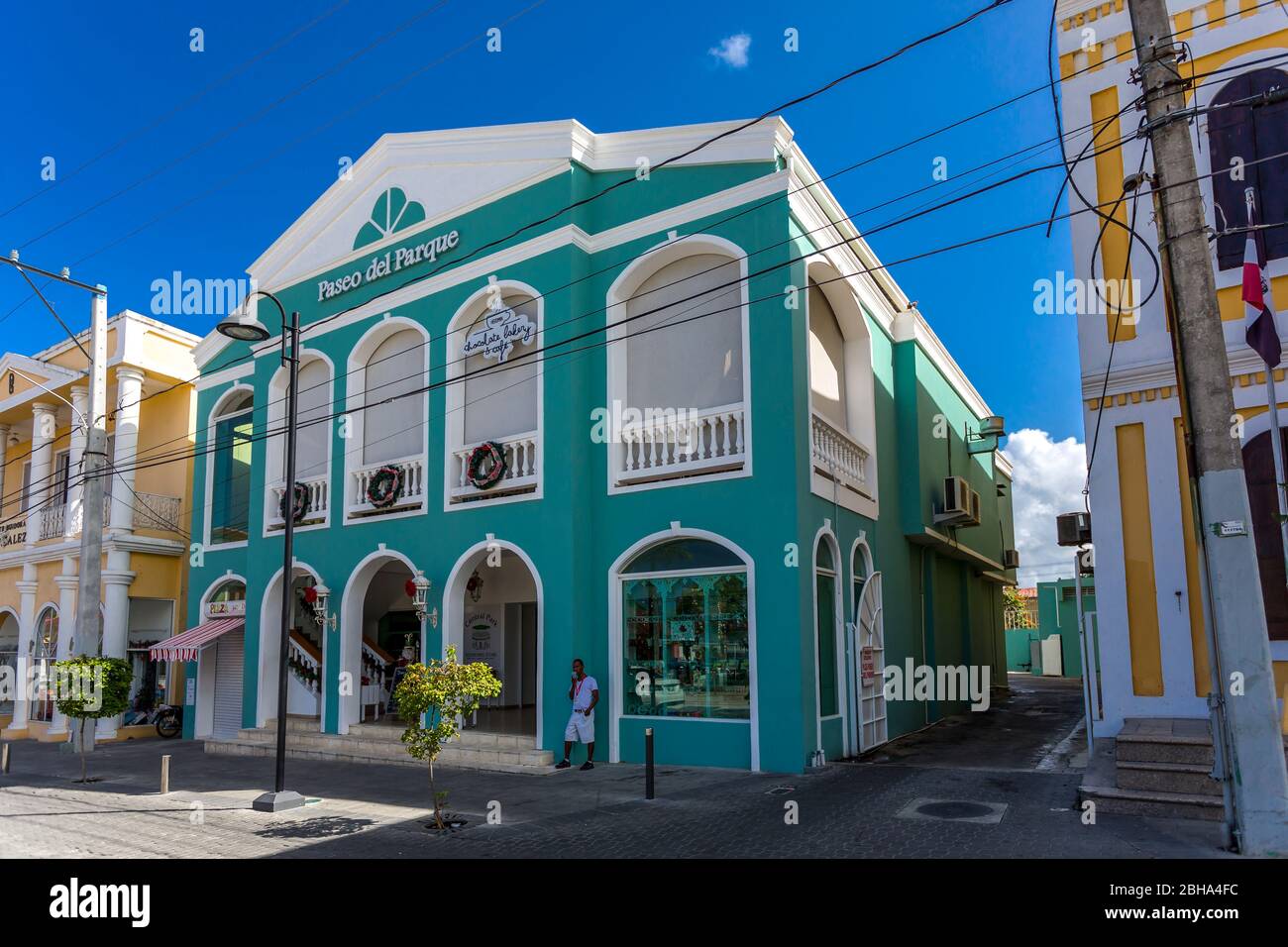 Einkaufszentrum, Zentrum, Puerto Plata, Dominikanische Republik, Große Antillen, Karibik, Atlantik, Mittelamerika Stock Photo