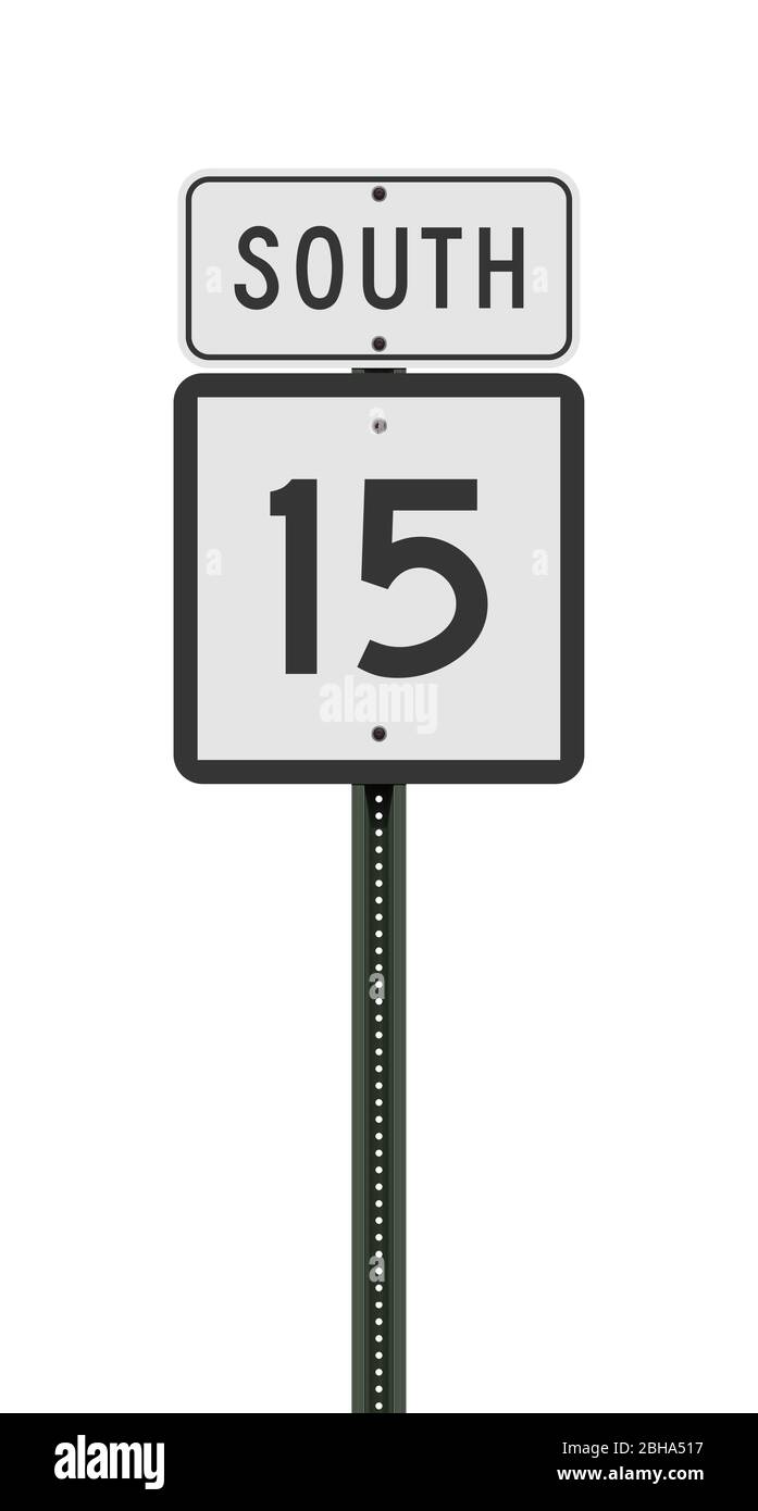 Vector illustration of the Connecticut State Highway road sign on metallic post Stock Vector