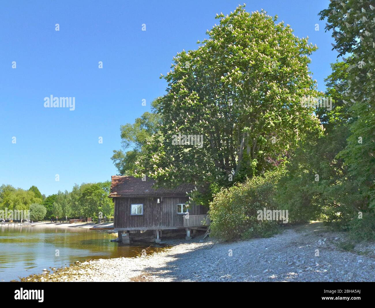 Germany, Upper Bavaria, 5-Seen-Land, Ammersee, Herrsching Stock Photo