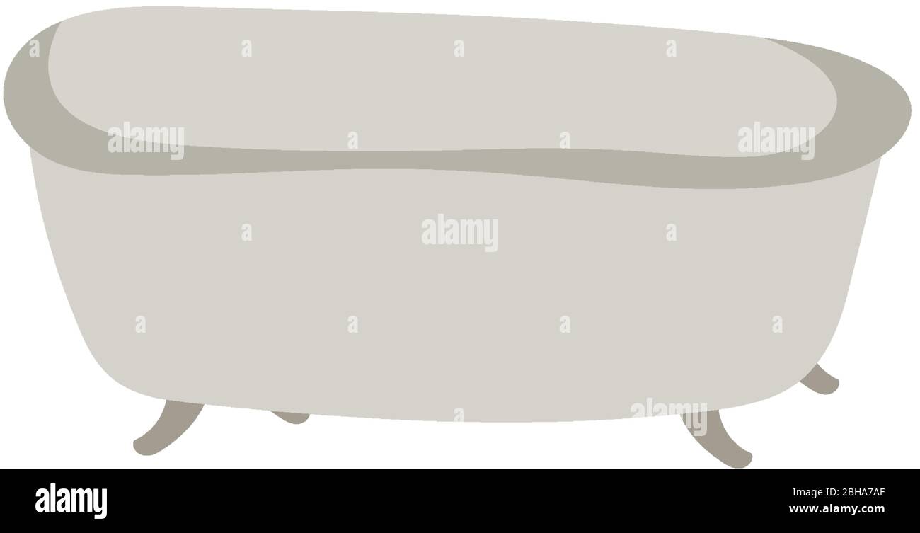 bathtub isolated icon on white background vector illustration Stock ...