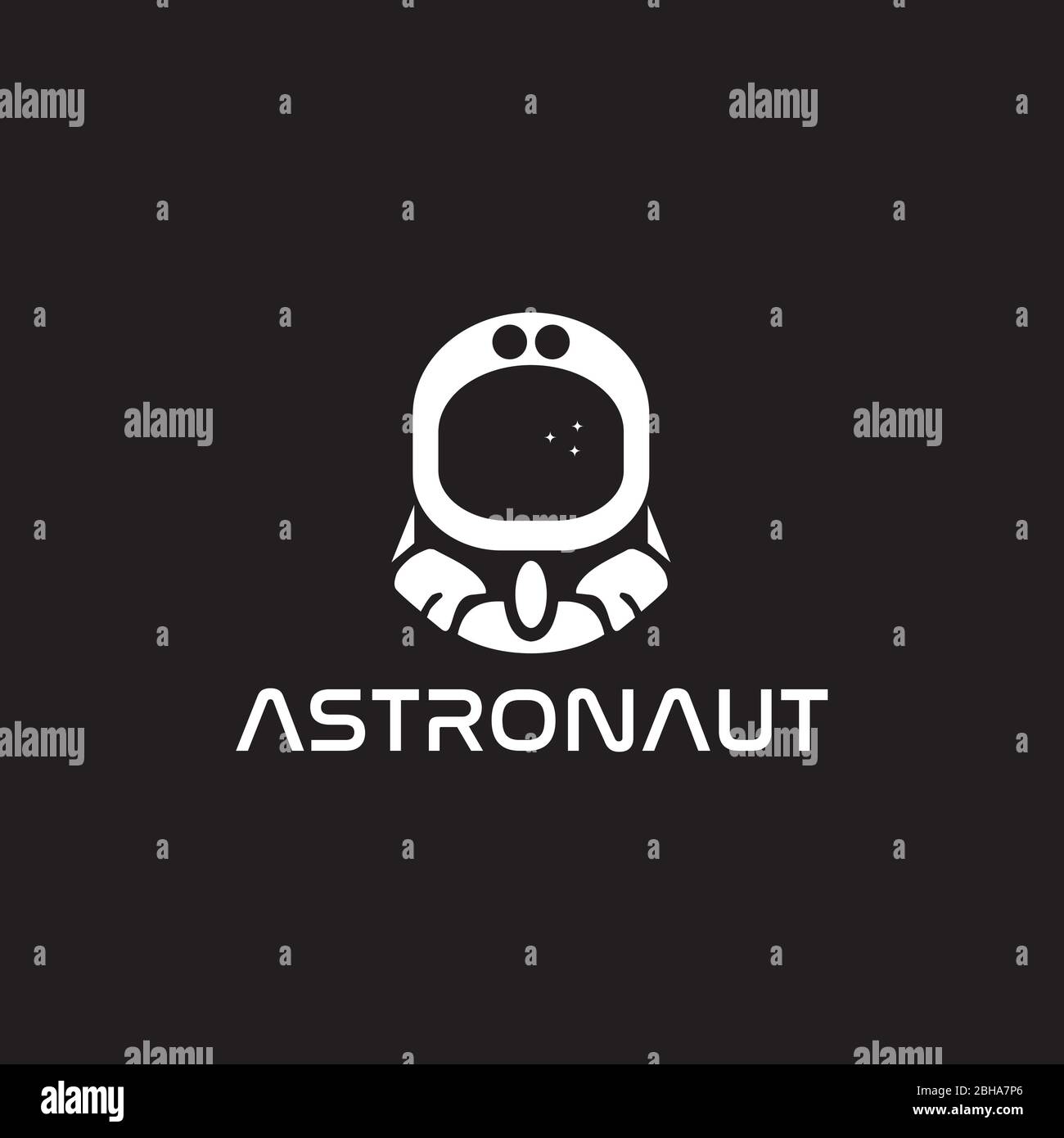 Astronaut man logo icon design vector template Stock Vector