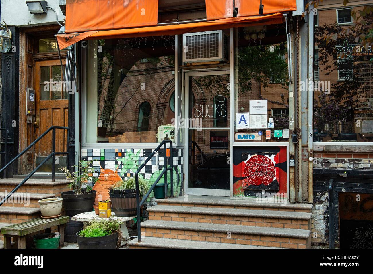 Sake Bar Satsko in the East Village of New York City, closed down