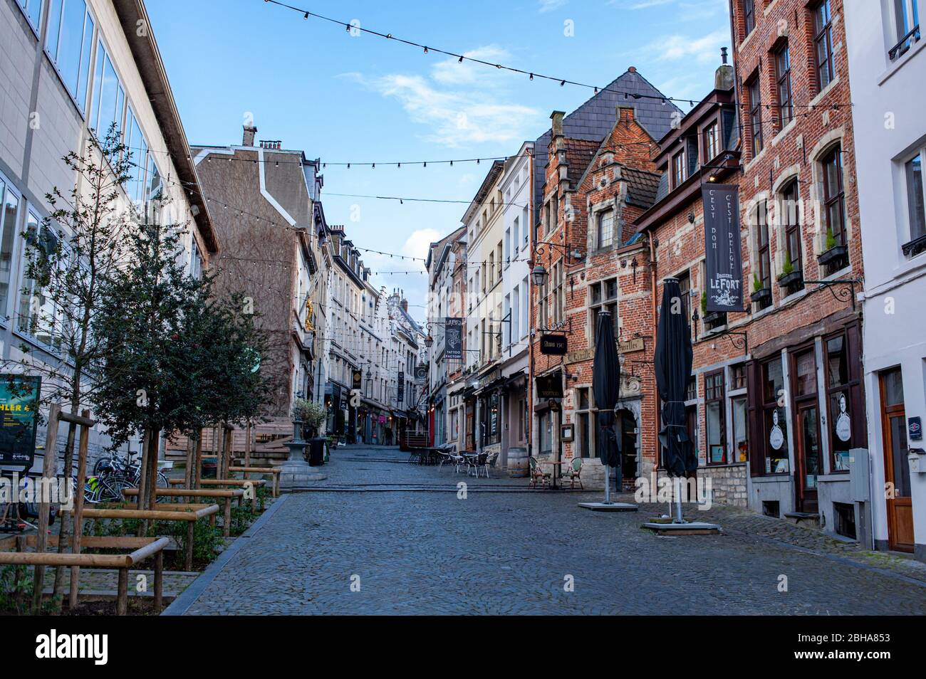 The lovely Rue de Rollebeck in Brussels. Brussels stock travel photographs by Pep Masip / Alamy Stock Photography. Stock Photo