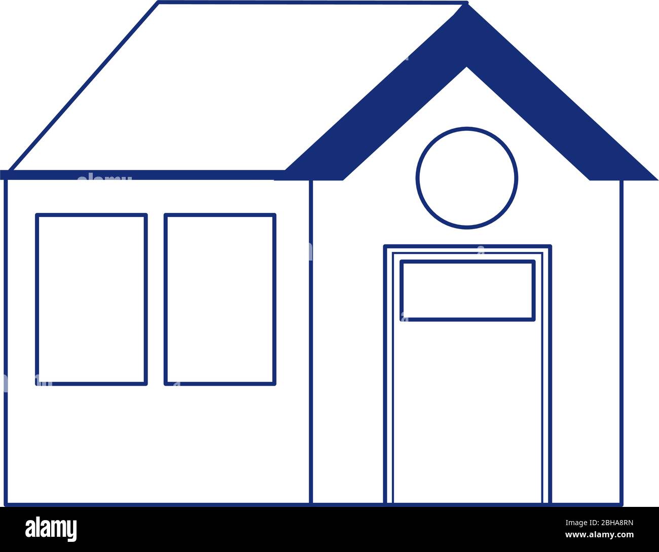 house residential property isolated icon white background vector ...