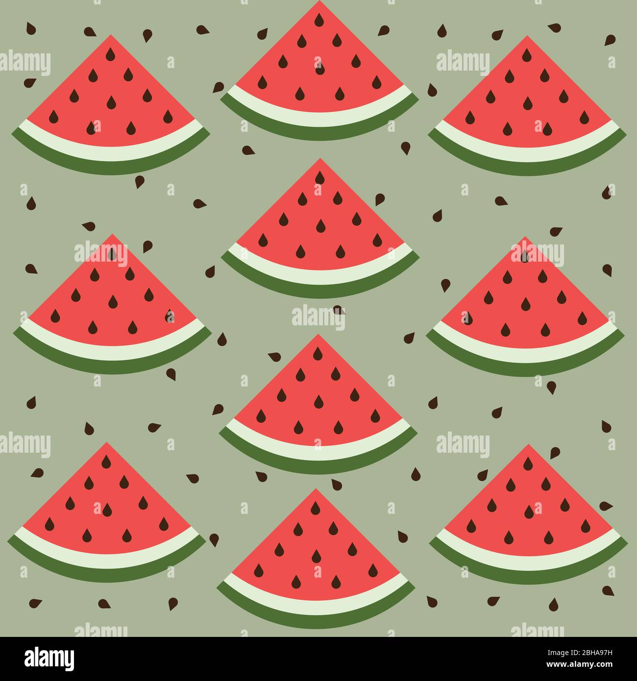 Watermelon slices vector fun pattern background Stock Vector Image ...