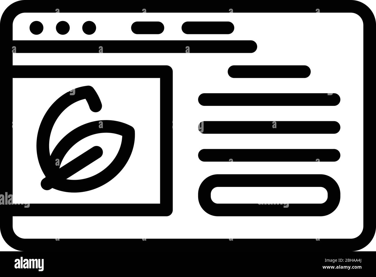 Web landscape designer icon, outline style Stock Vector