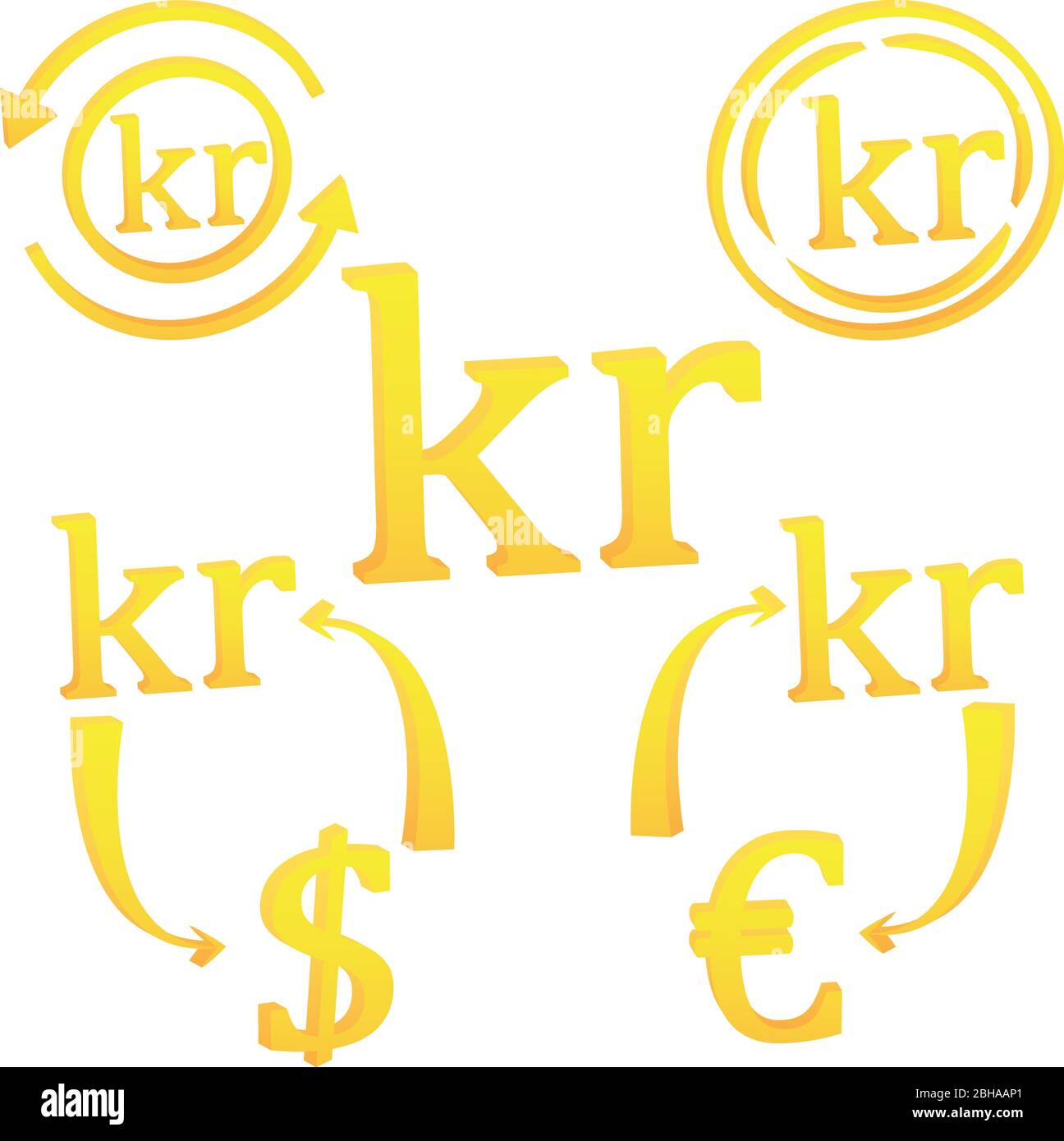 3D Norwegian krone currency symbol icon Stock Vector Image & Art - Alamy