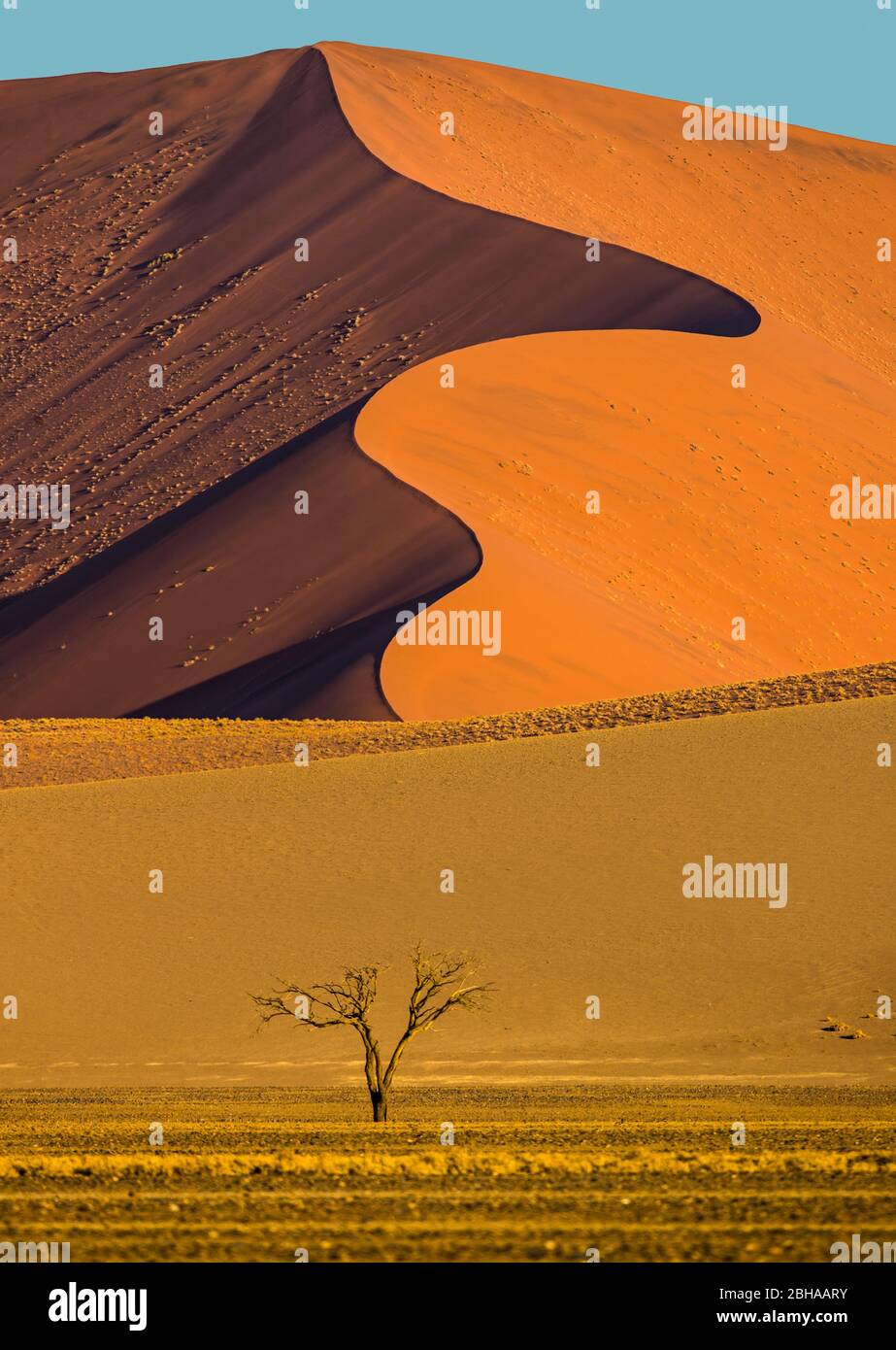 View of huge dune on desert Damaraland, Namibia, Africa Stock Photo