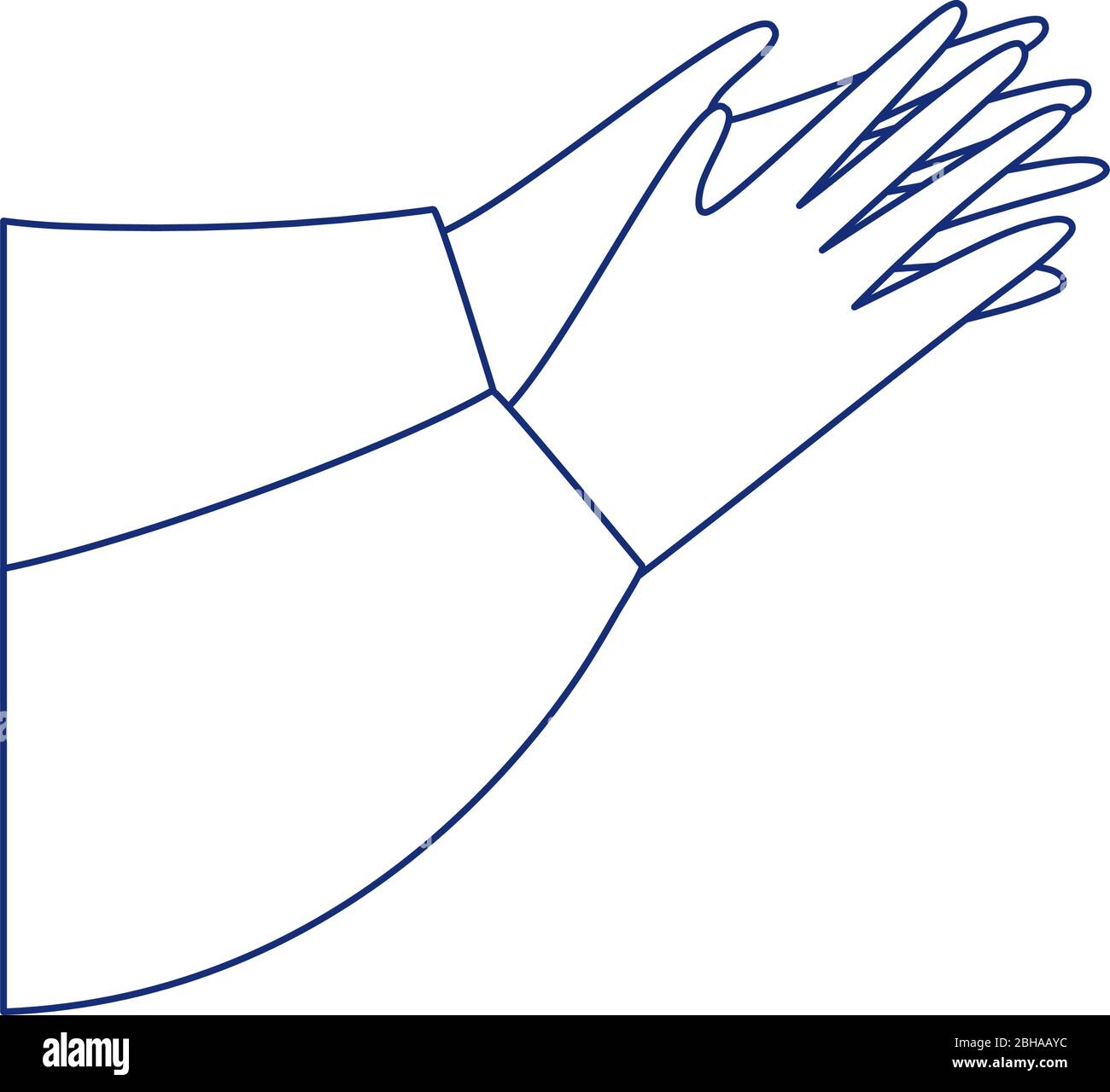 hands characters isolated icon white background vector illustration ...