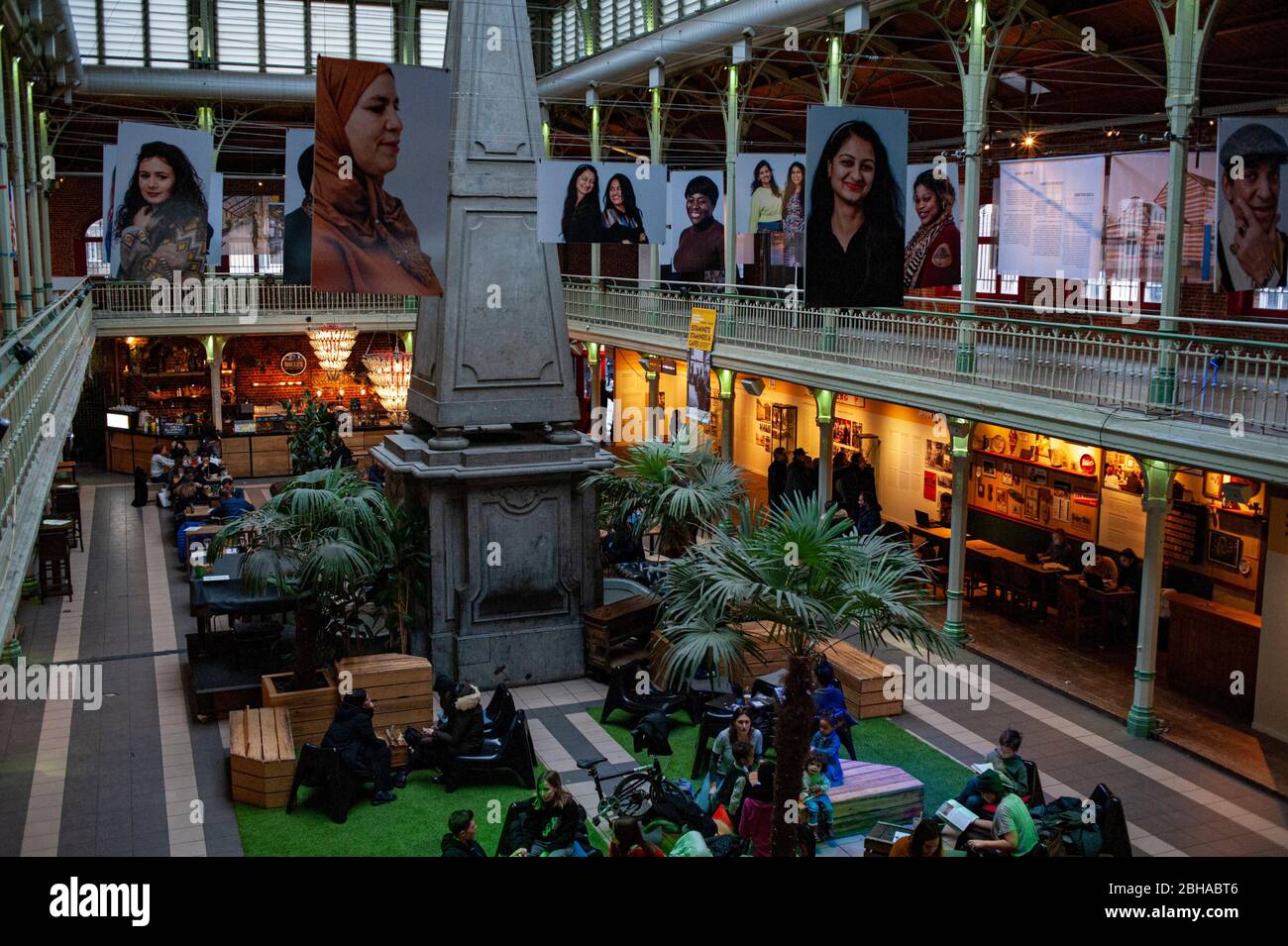 Halles de SaintGéry. Brussels Vintage Market. Brussels stock travel photographs by Pep Masip