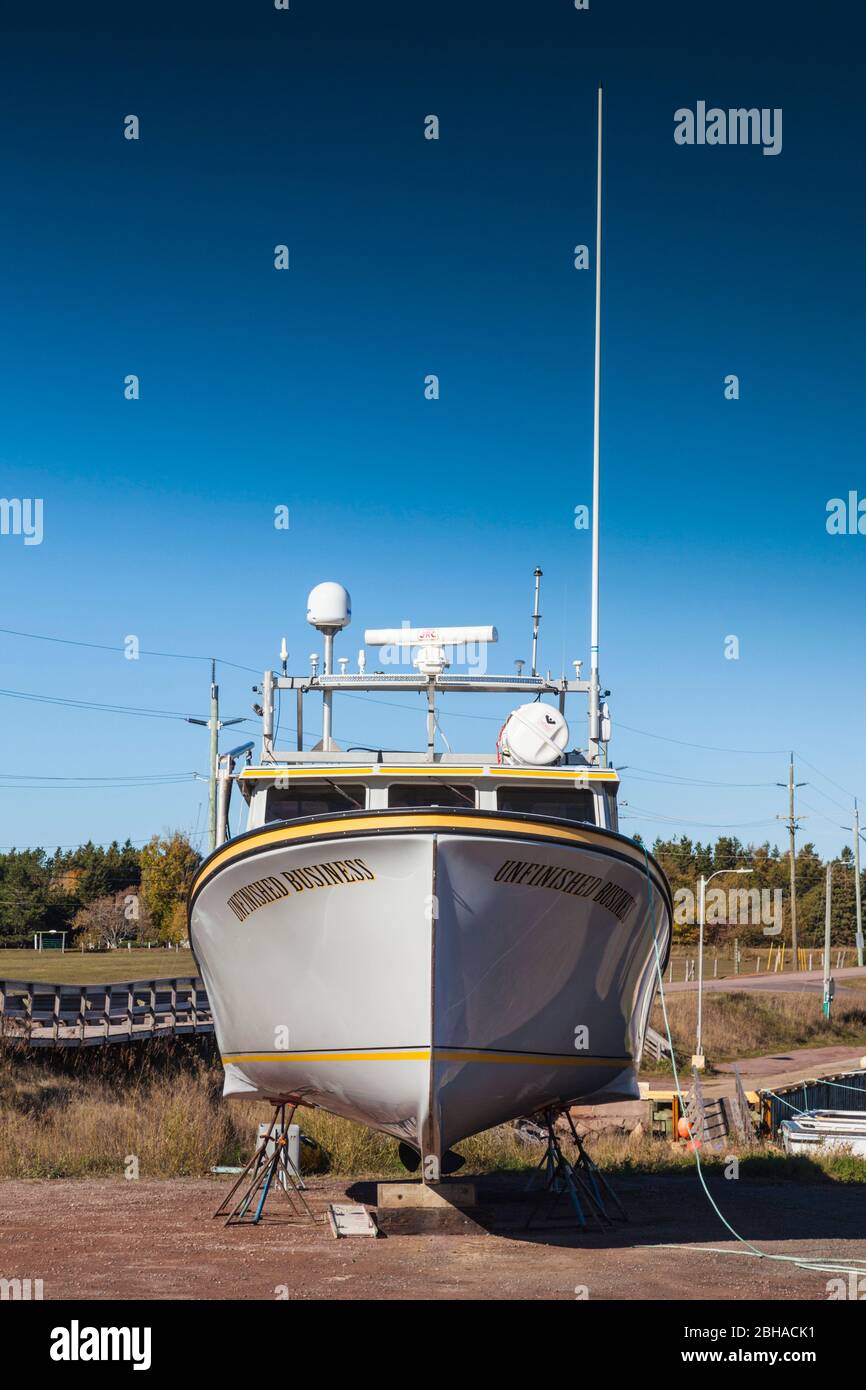 Canada, Prince Edward Island, North Cape, Seacow Pond, fishing boat Stock  Photo - Alamy