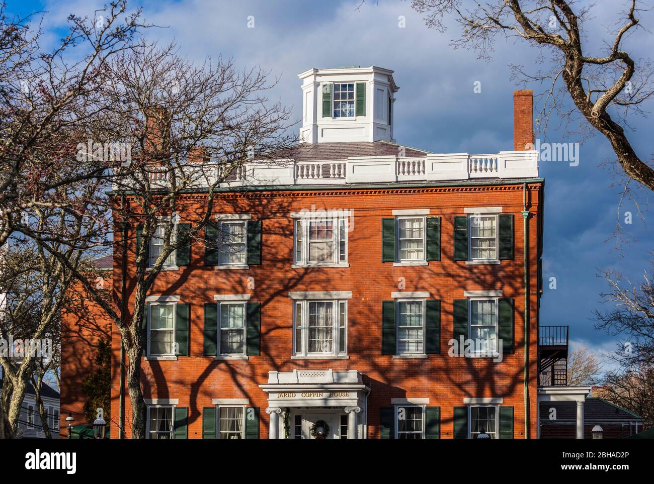 USA, New England, Massachusetts, Nantucket Island, Nantucket Town, Jared Coffin House, former whaling mansion and now a hotel Stock Photo