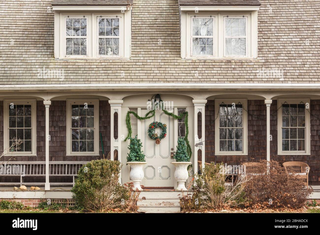 USA, New England, Massachusetts, Cape Cod, Yarmouthport, Edward Corey House, former home of author and illustrator Edward Corey Stock Photo