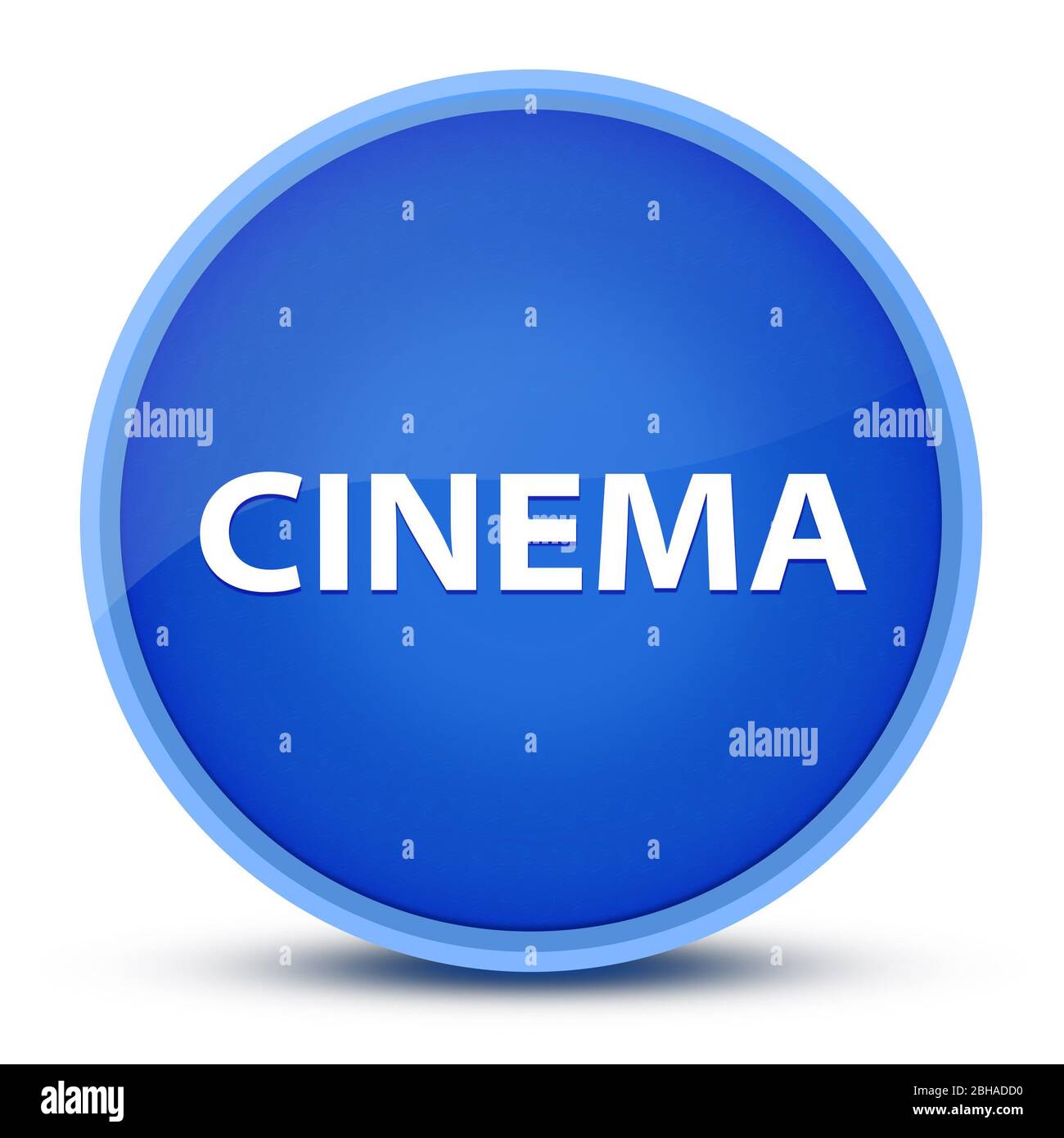 Cinema isolated on special blue round button abstract illustration Stock Photo