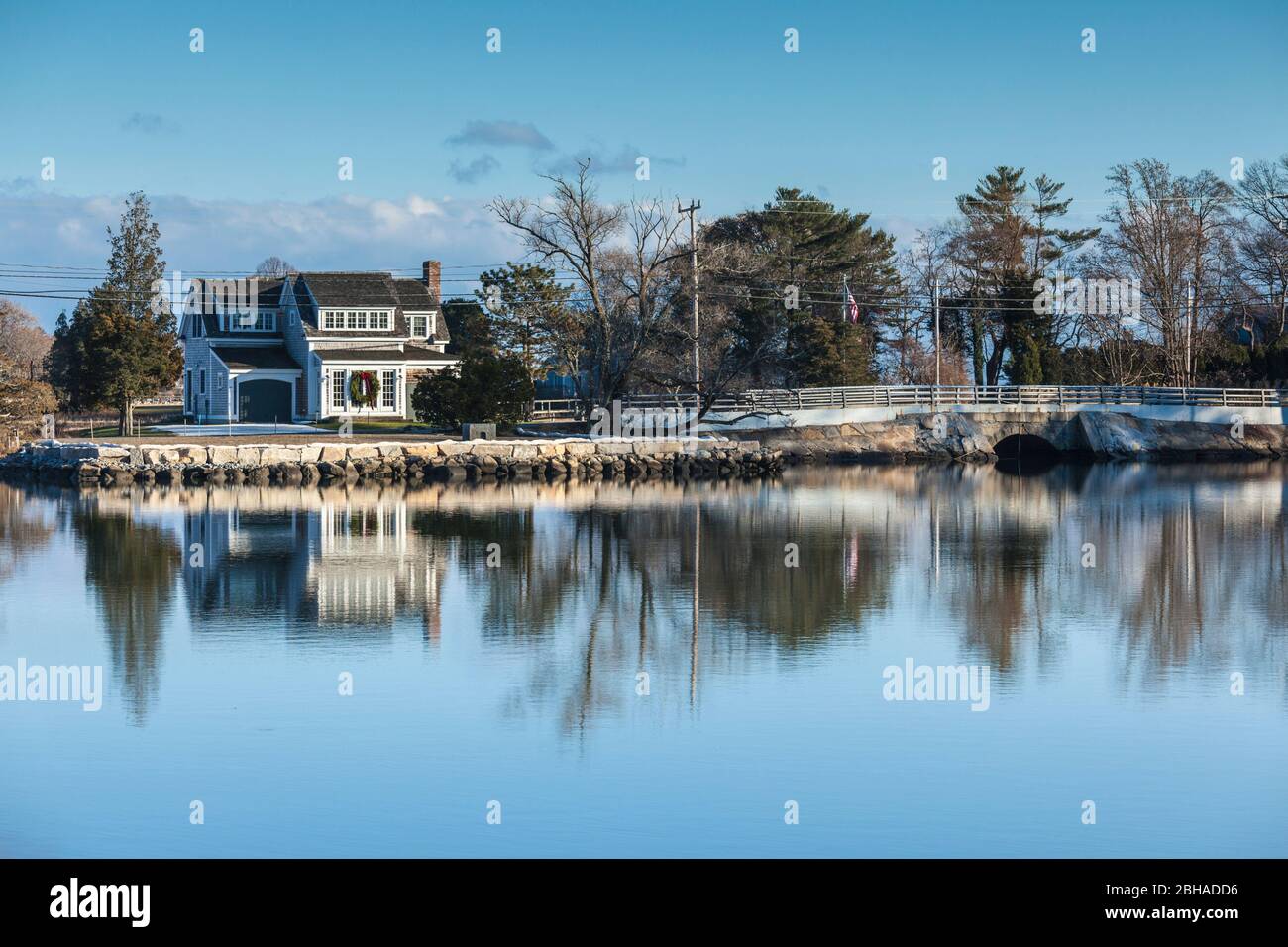 USA, New England, Massachusetts, Duxbury, seaside houses Stock Photo