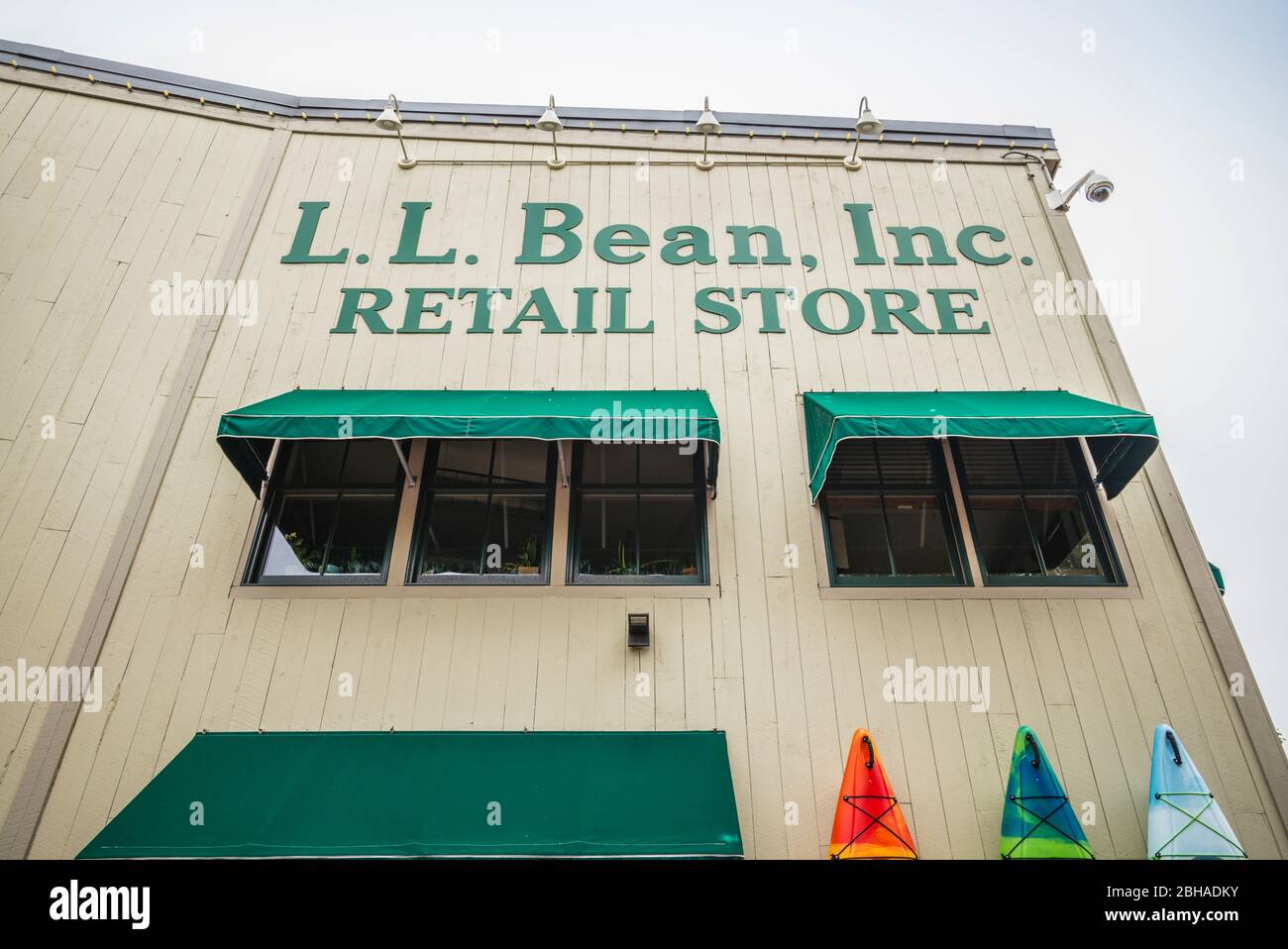 USA, Maine, Freeport, the LL Bean store, exterior of the famous outdoor store Stock Photo