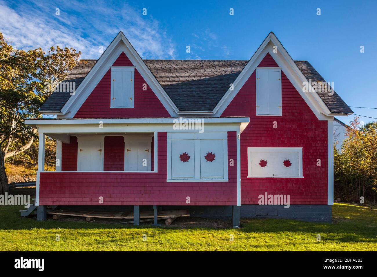 Canada, New Brunswick, Campobello Island, Welshpool, house with
