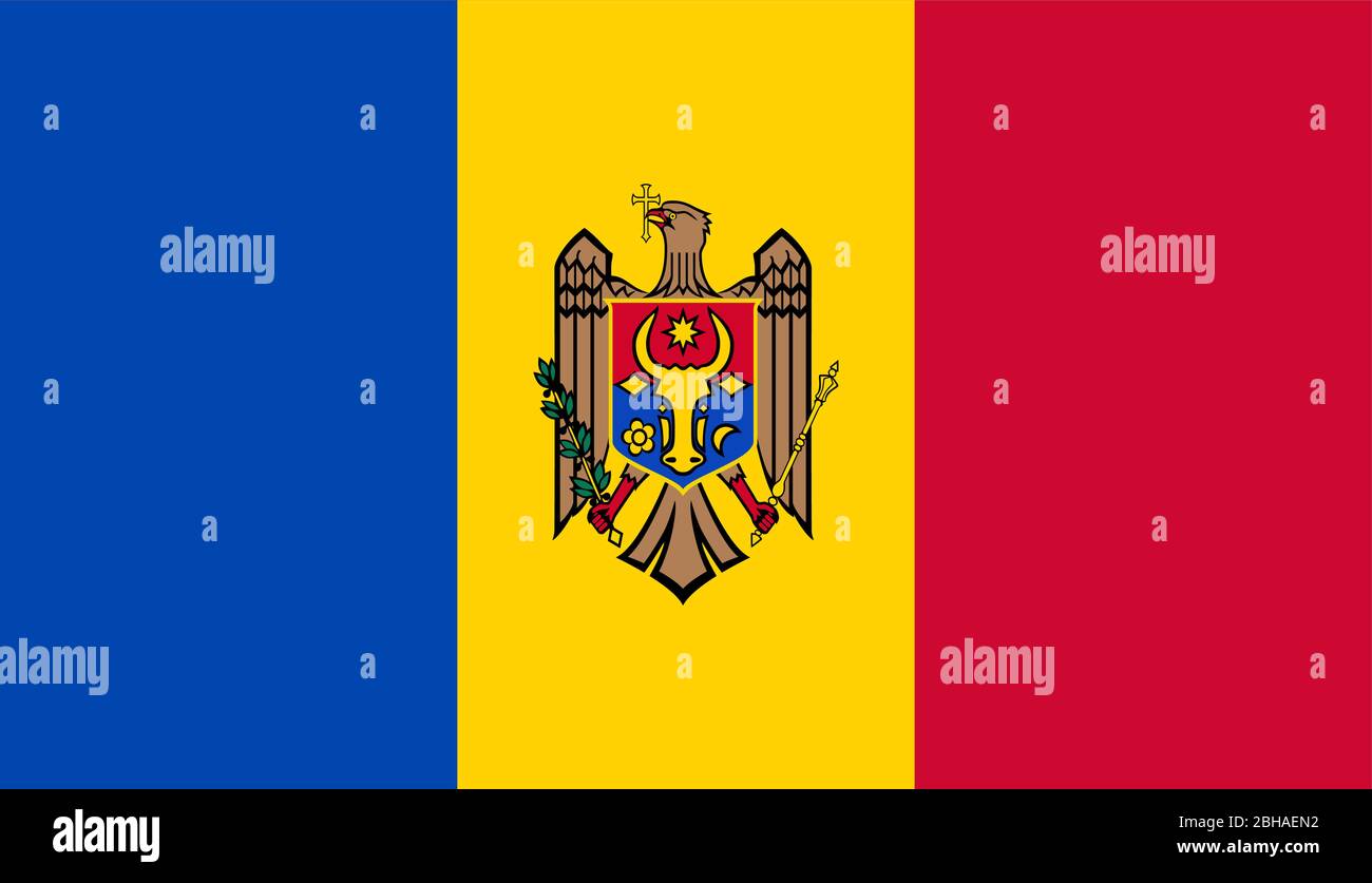 flag of Moldova Stock Vector