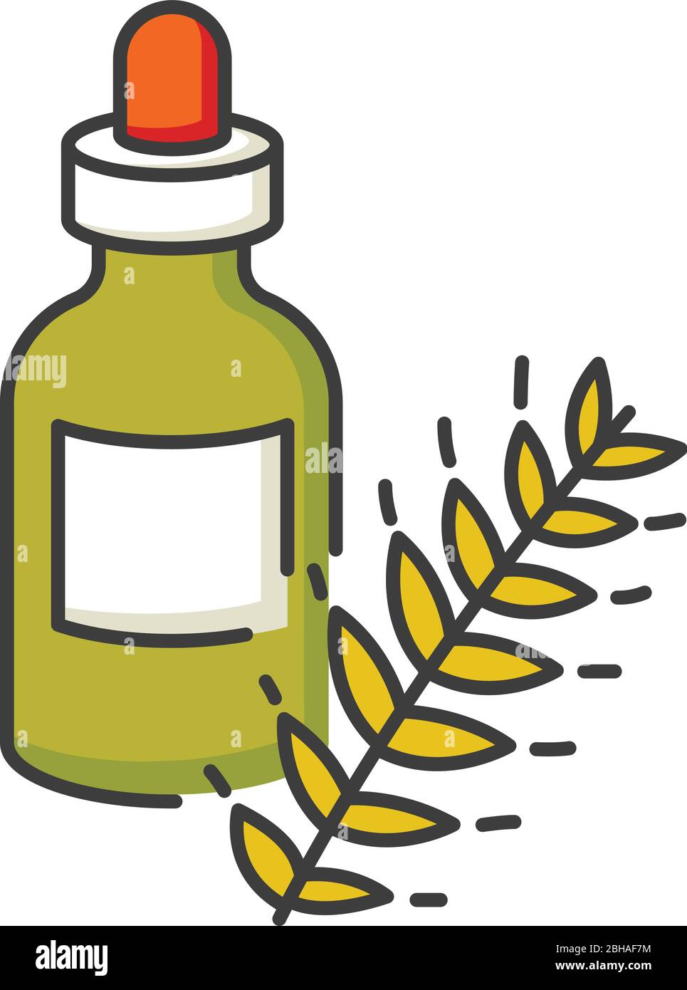 Hydrolyzed wheat protein RGB color icon. Organic moisture in bottle ...