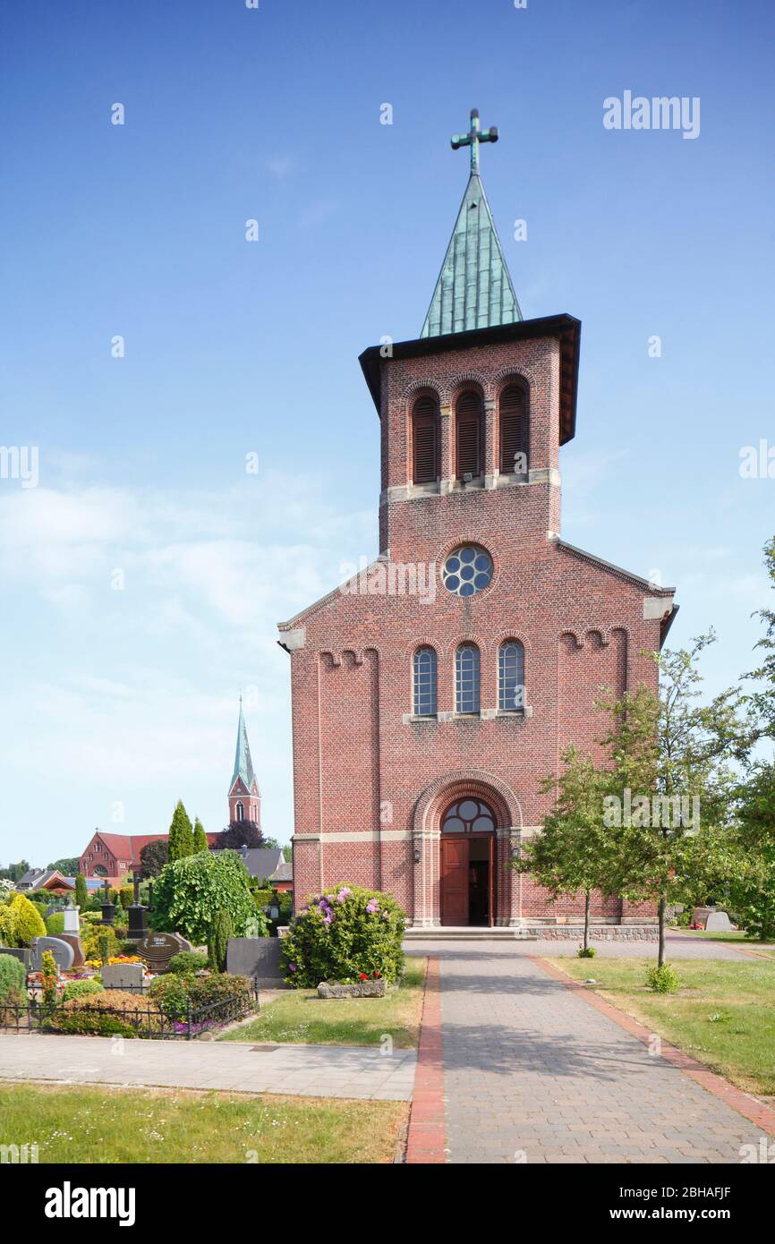 Martin Luther Church, Goldenstedt, Vechta district, Lower Saxony, Germany, Europe Stock Photo