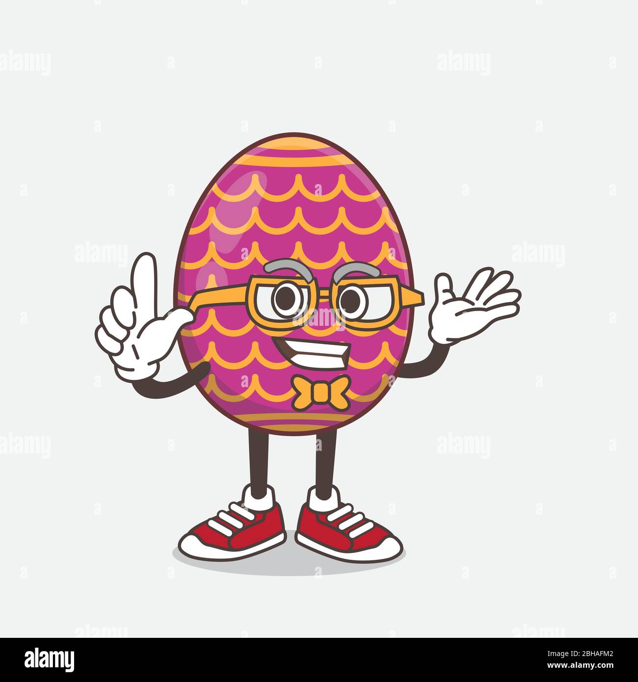Illustration of Easter Egg Mascot Vector Character with Pose Stock ...
