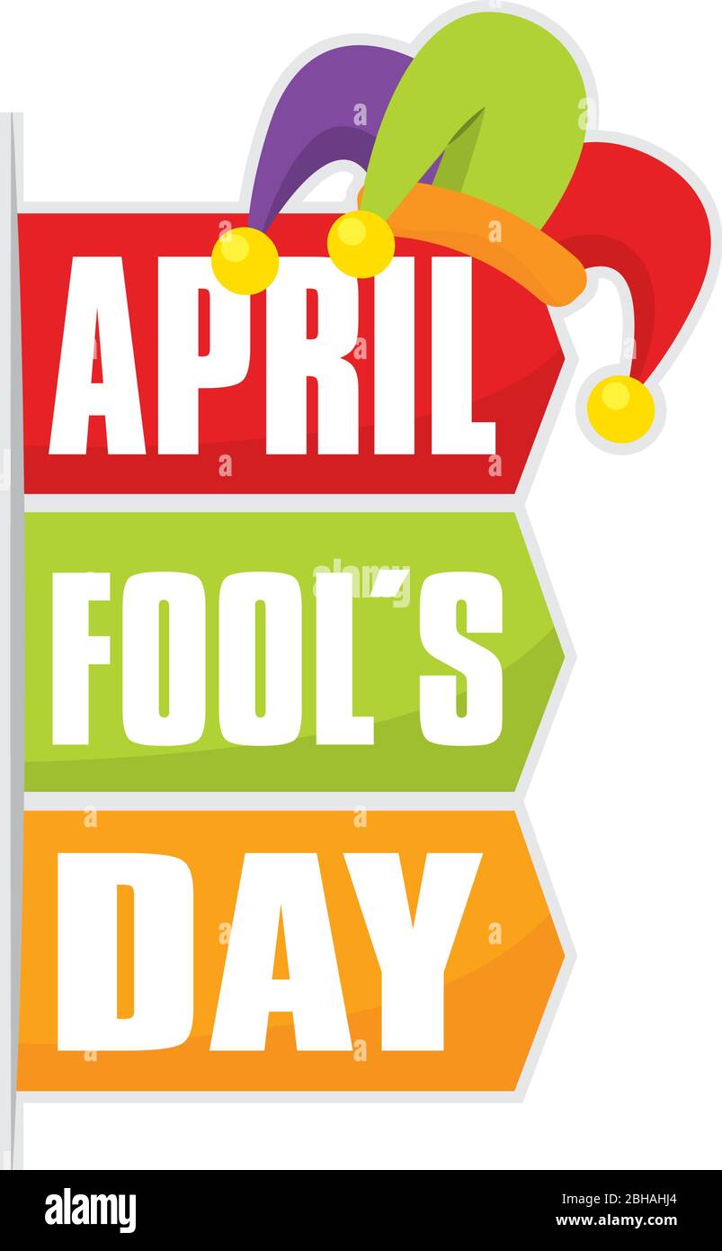 April fool day poster Stock Vector