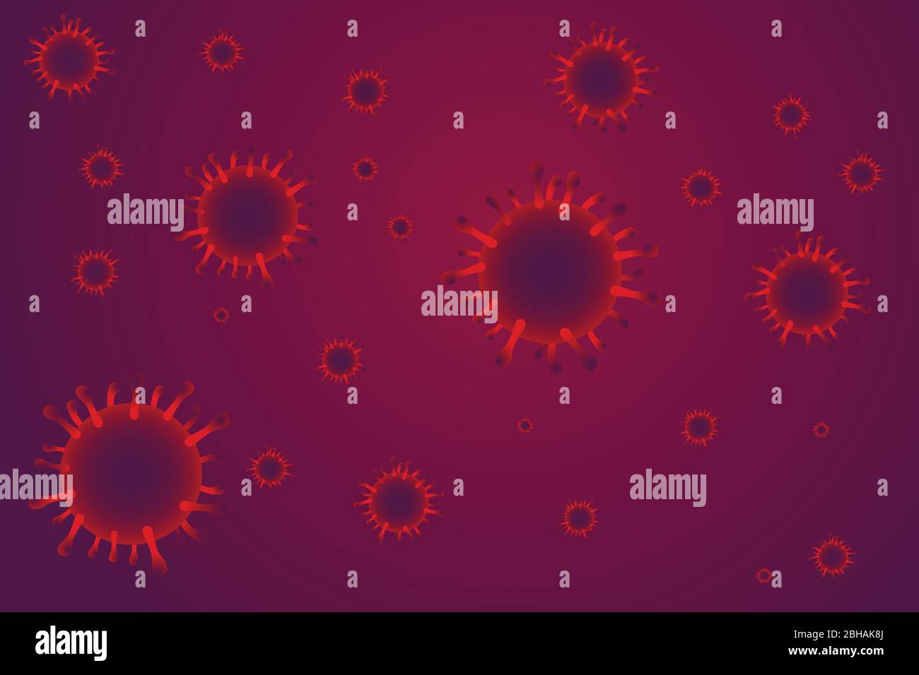 covid-19 corona 3d background red version Stock Vector