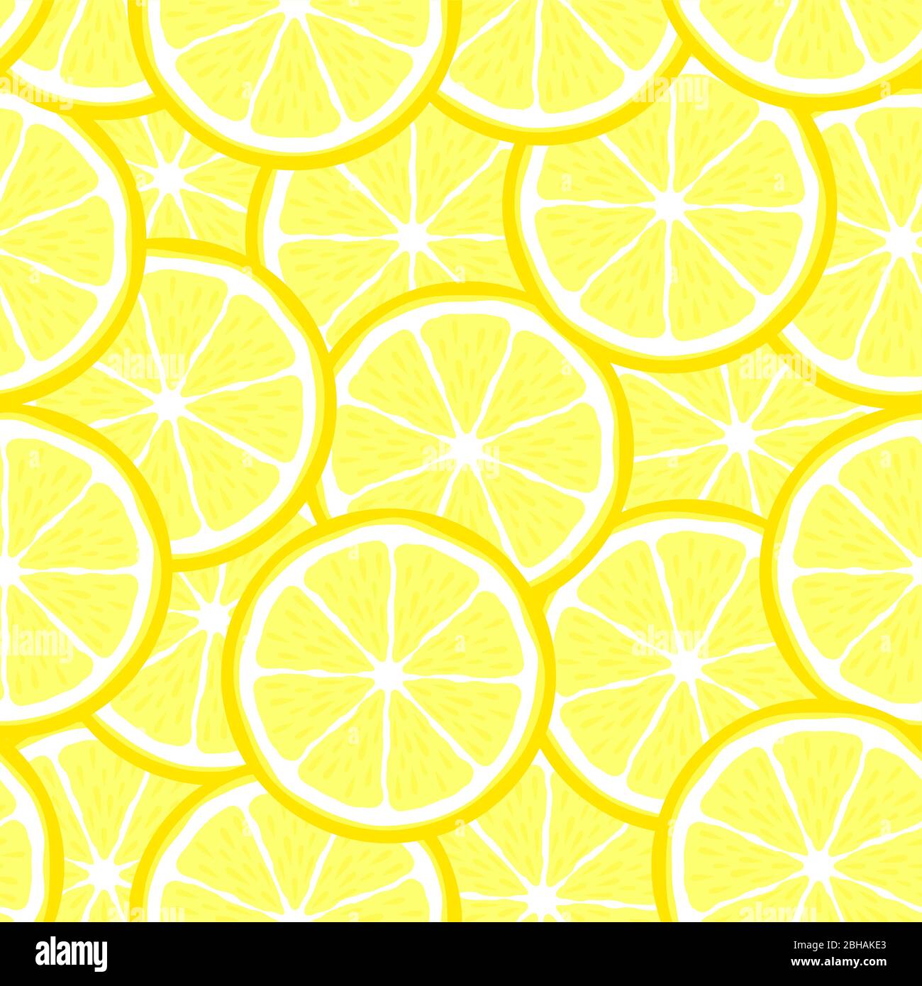 Lemon slice fruit citrus seamless bright pattern. Vector illustration ...