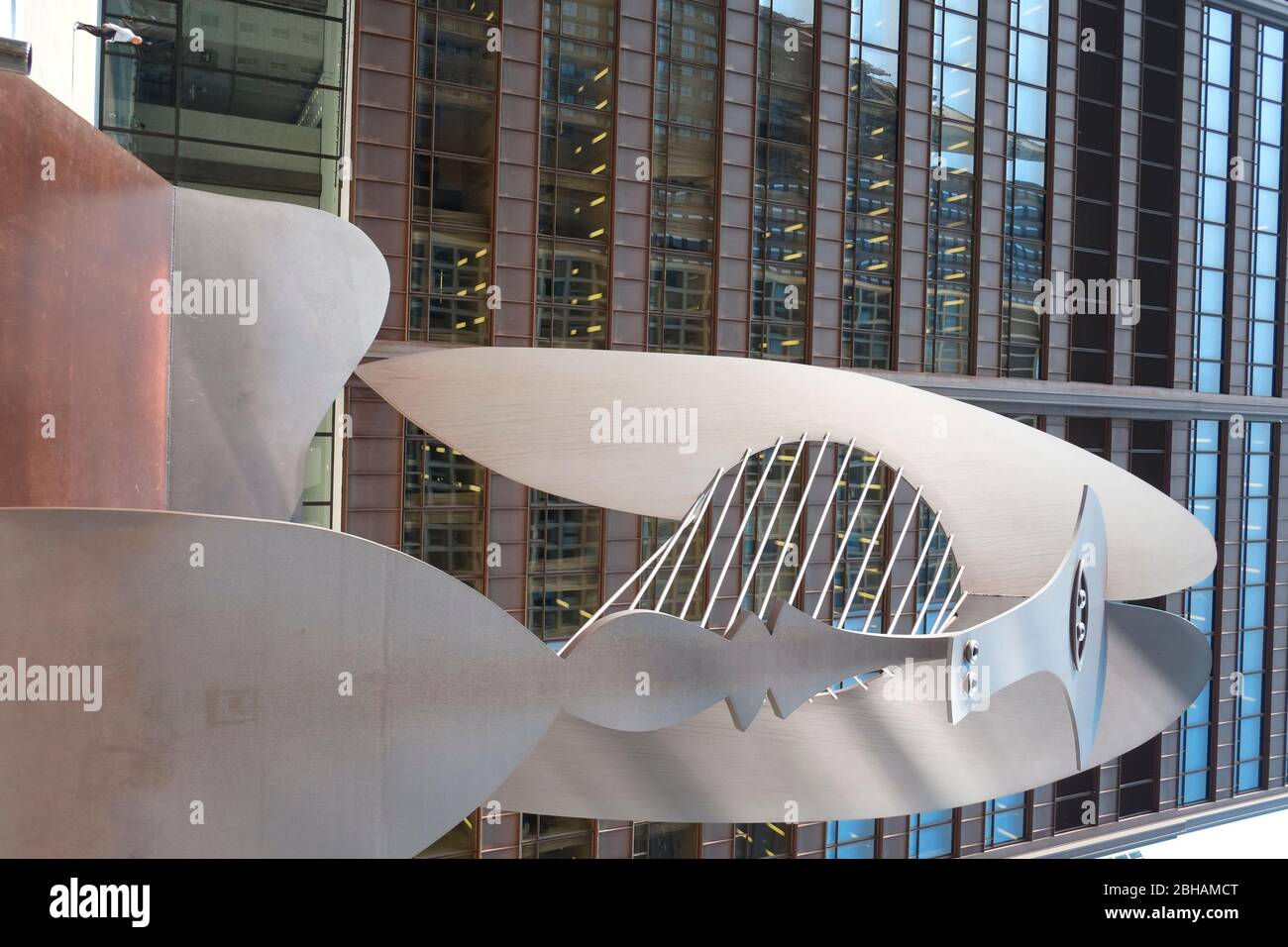 The Chicago Picasso (often just The Picasso) is an untitled monumental sculpture by Pablo Picasso in Chicago, Illinois. Stock Photo