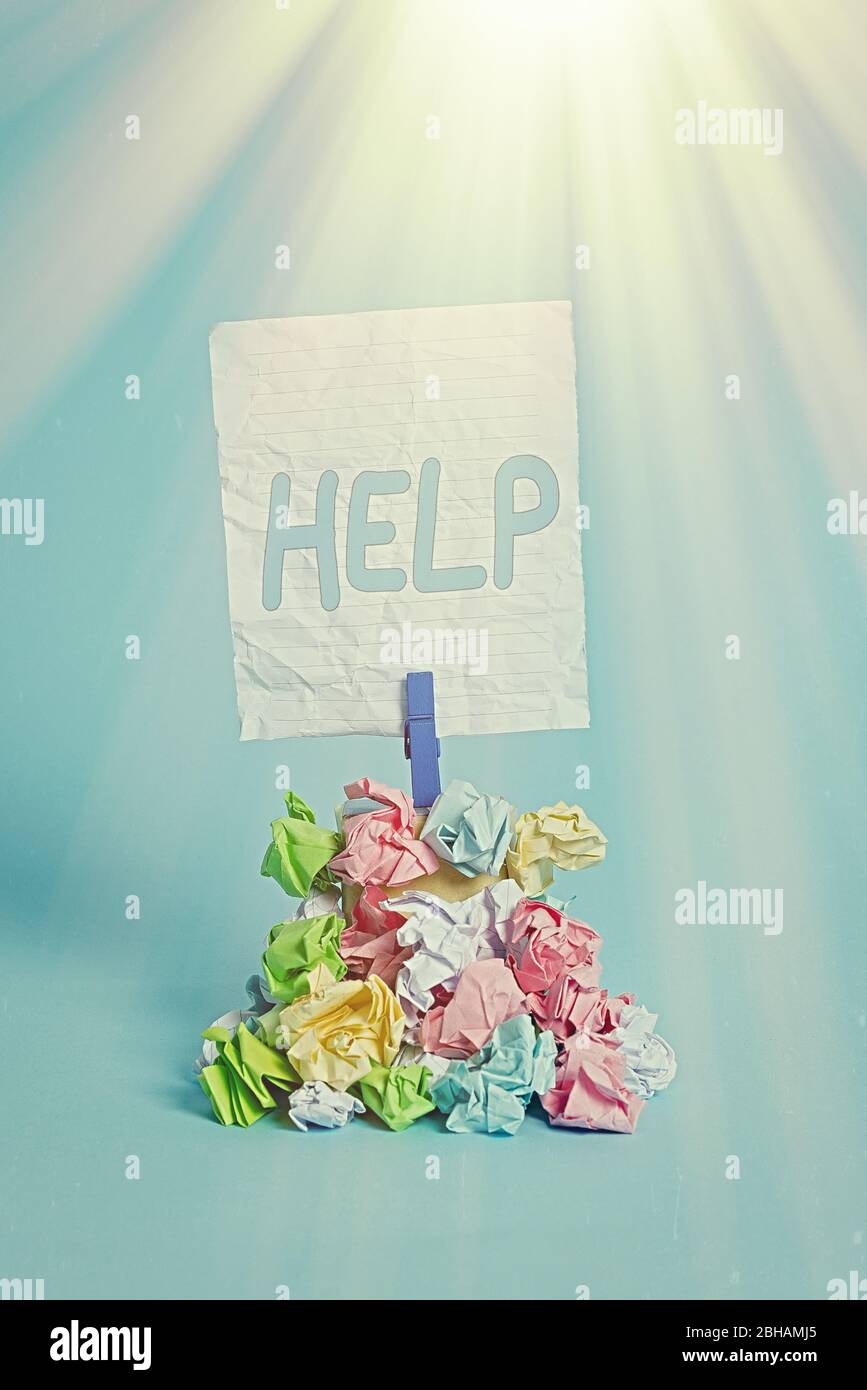 Writing note showing Help. Business concept for The action of helping ...
