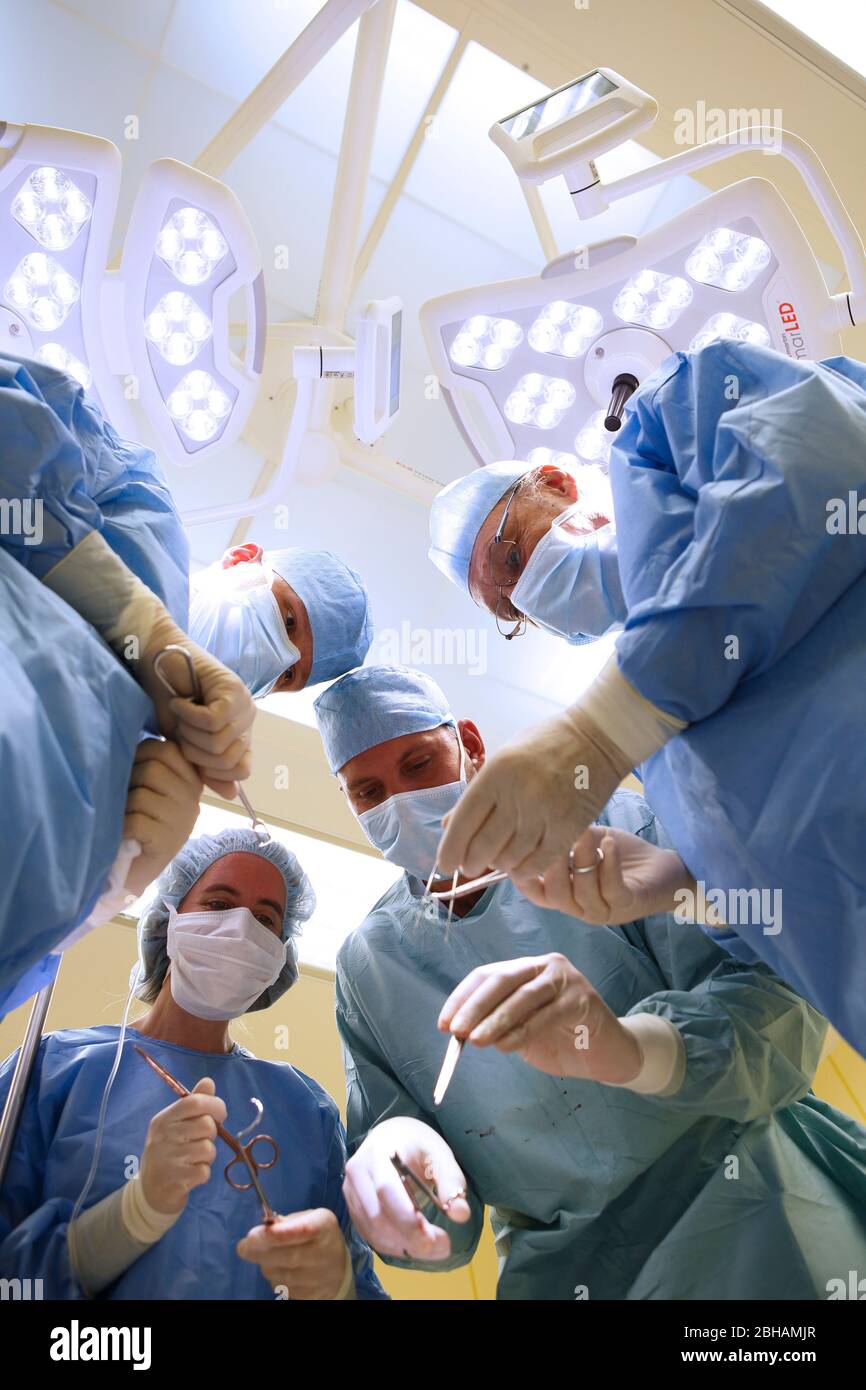 Photo of several surgeons Stock Photo