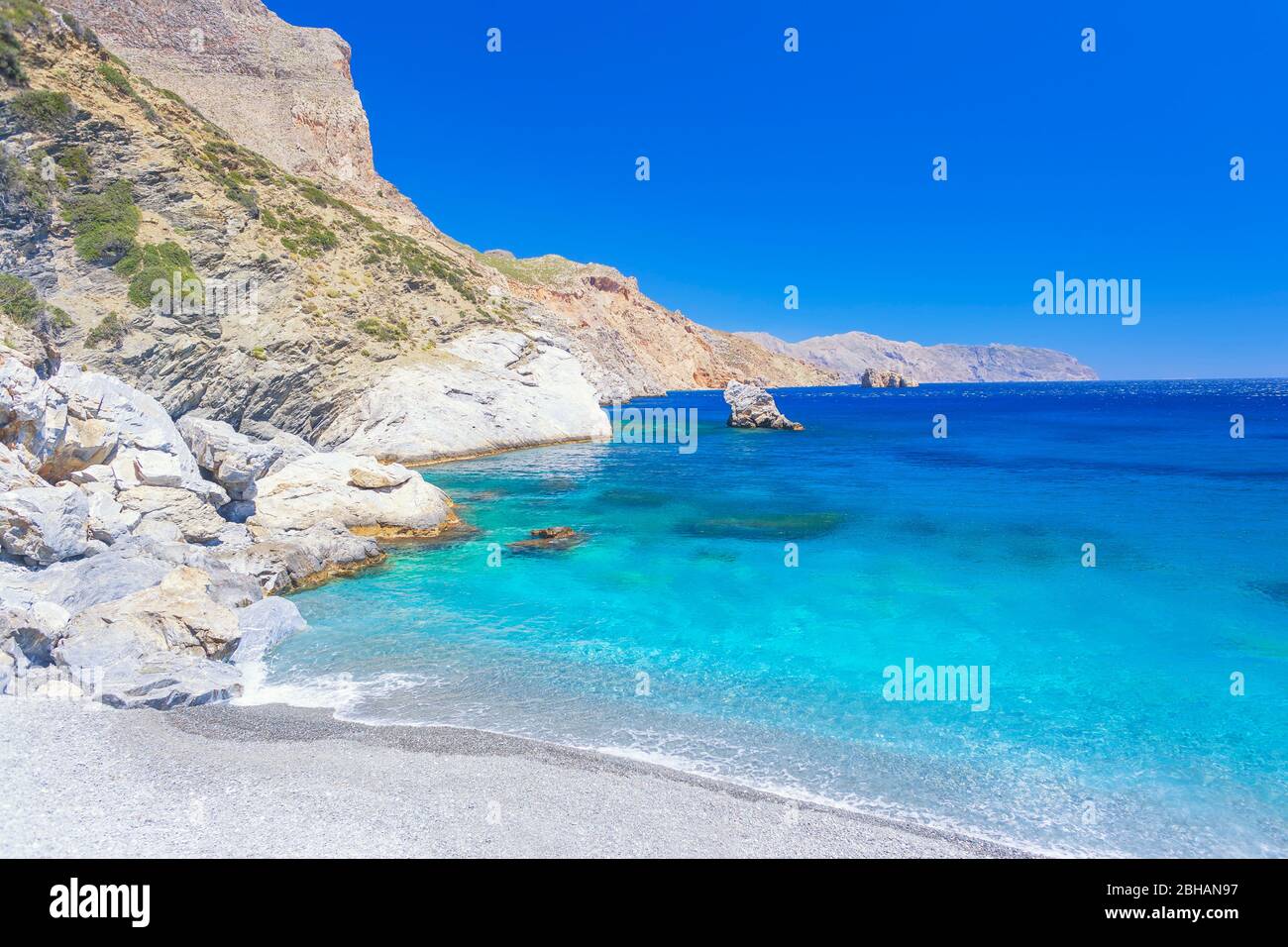 Agia Anna Beach, Cyclades Islands, Greece, Europe Stock Photo