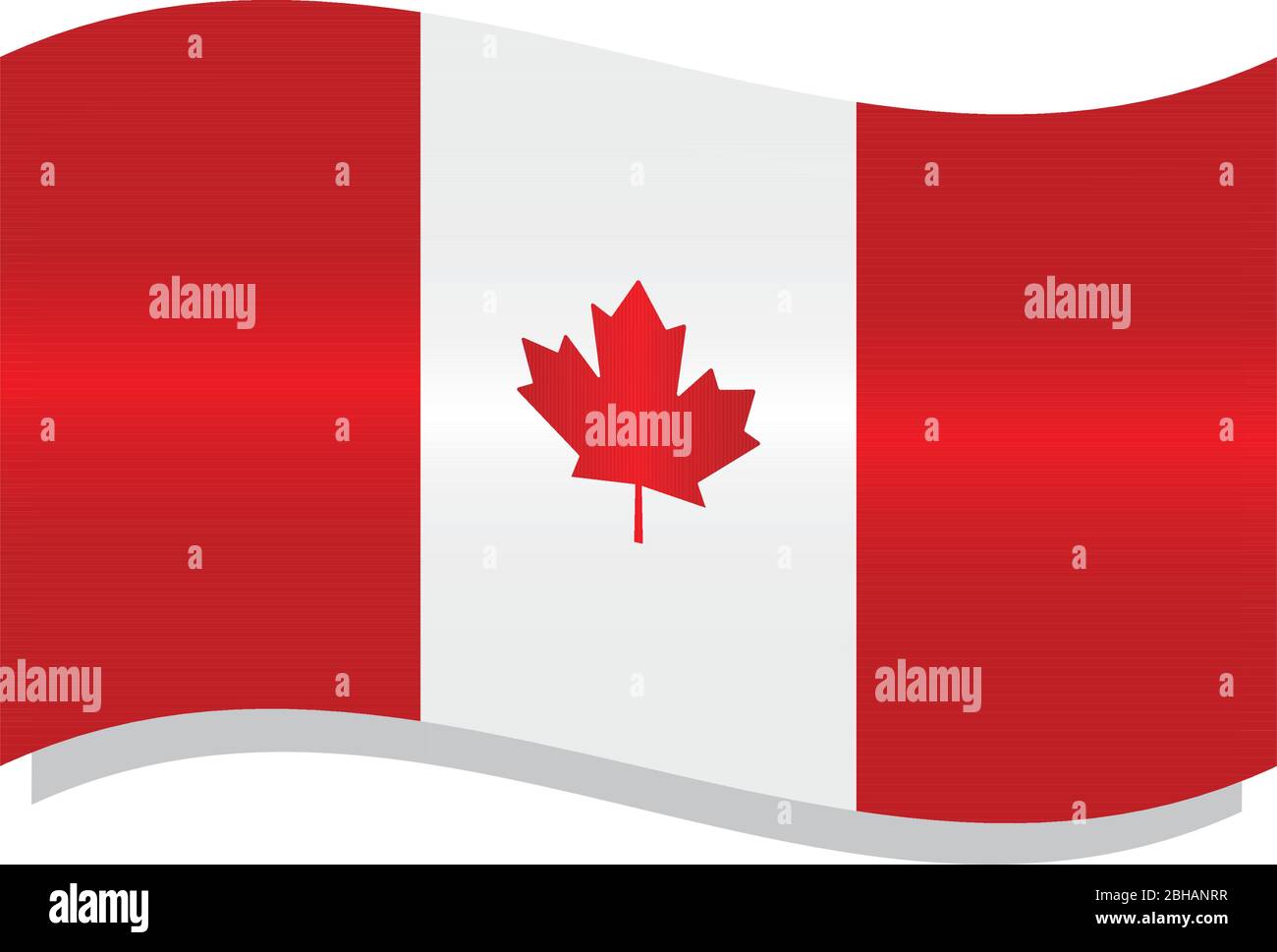 Waving flag of Canada Stock Vector Image & Art - Alamy
