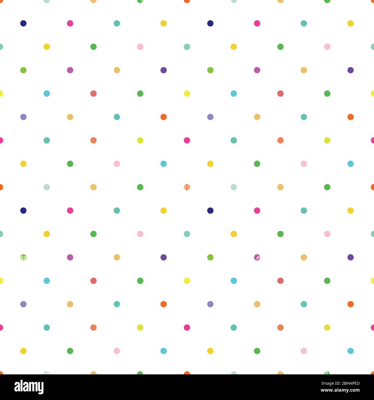 Ditsy vector polka dot seamless pattern background. Small circles