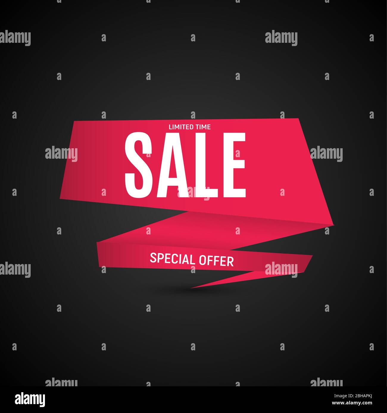 Sale Origami Speech Bubble Banner Template. Vector Illustration Stock ...
