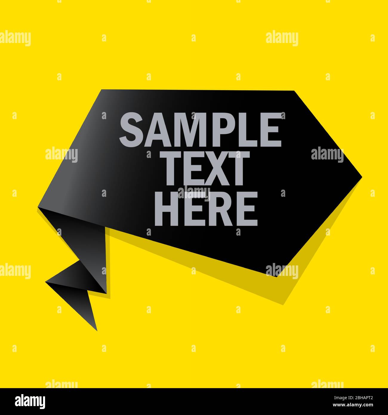 Origami Sale Speech Bubble Vector Illlustration Stock Vector