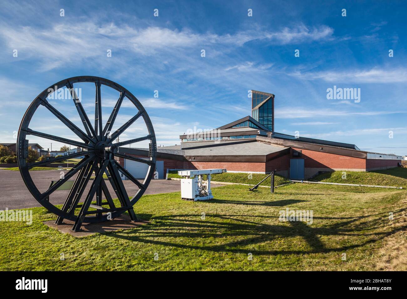 Canada, Nova Scotia, Glace Bay, Cape Breton Miners Museum, coal mining history museum, exterior Stock Photo