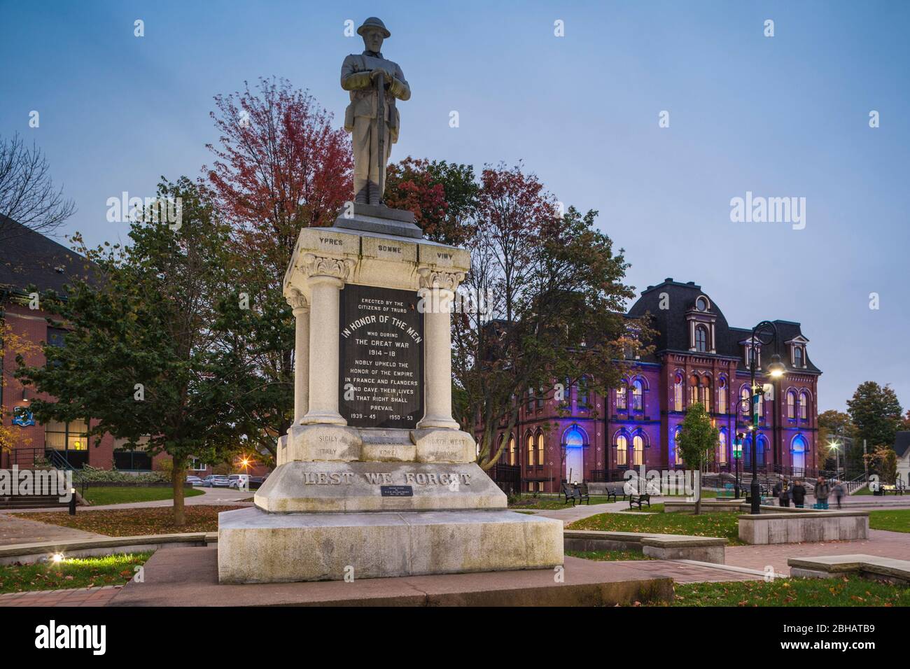Truro library and war memorial monument hires stock photography and