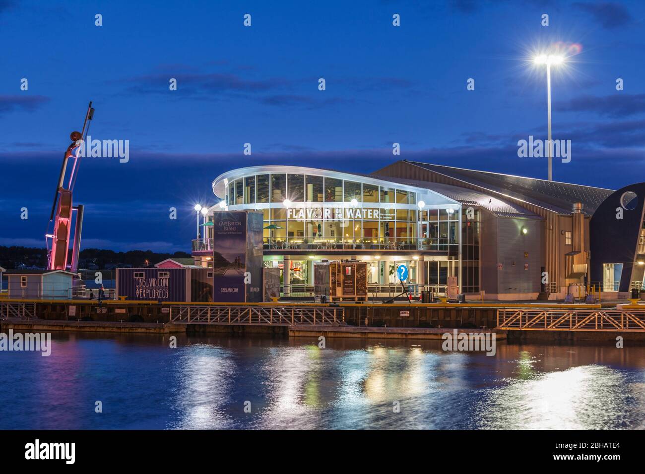 Canada, Nova Scotia, Sydney, Cruise Port Terminal, dusk Stock Photo Alamy