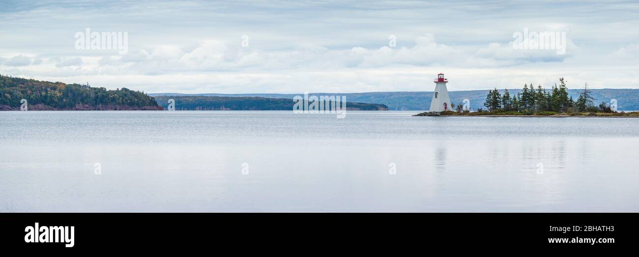 Canada, Nova Scotia, Baddeck, Baddeck Lighthouse Stock Photo