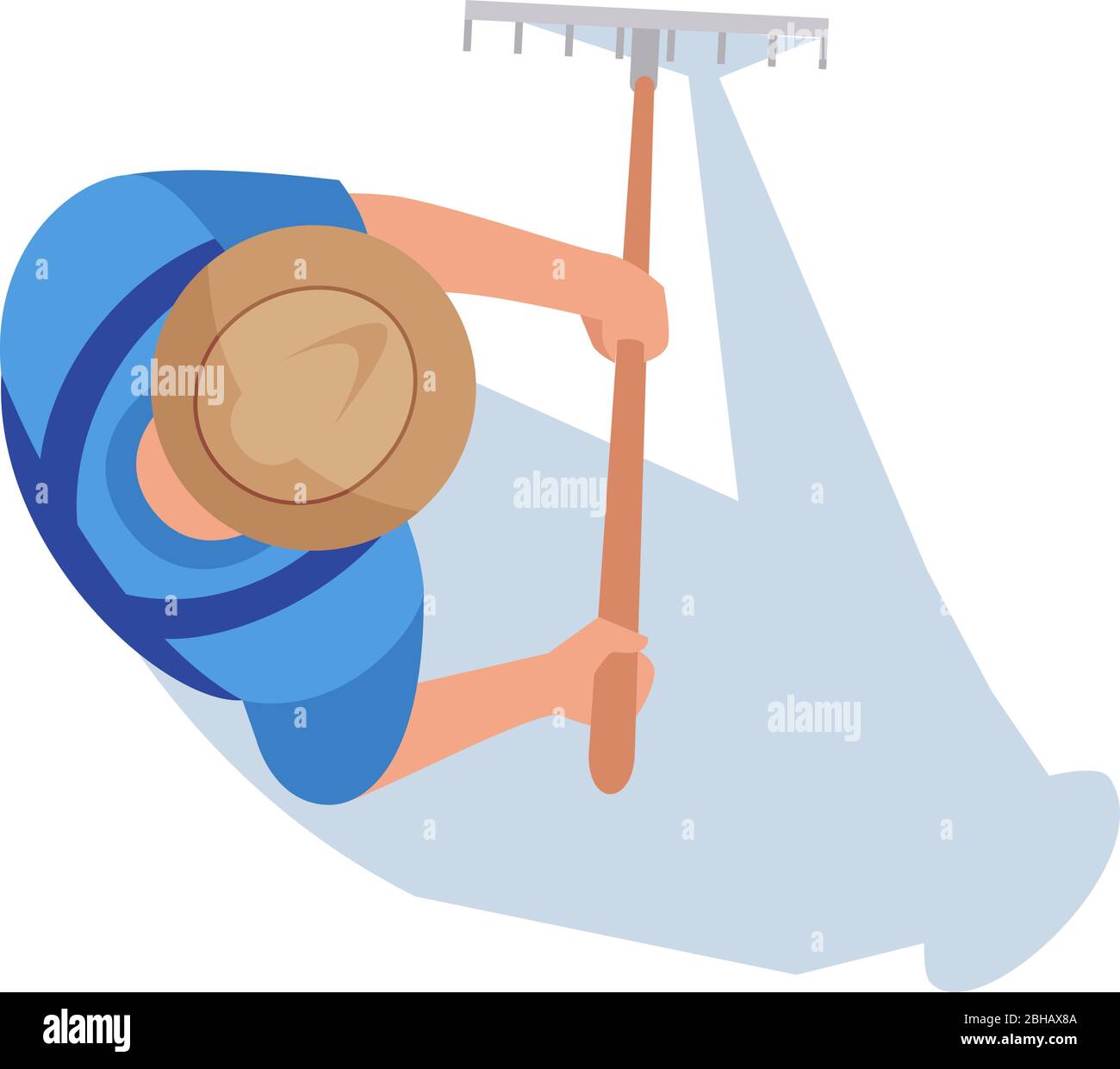 Farmer semi flat RGB color vector illustration Stock Vector Image & Art ...