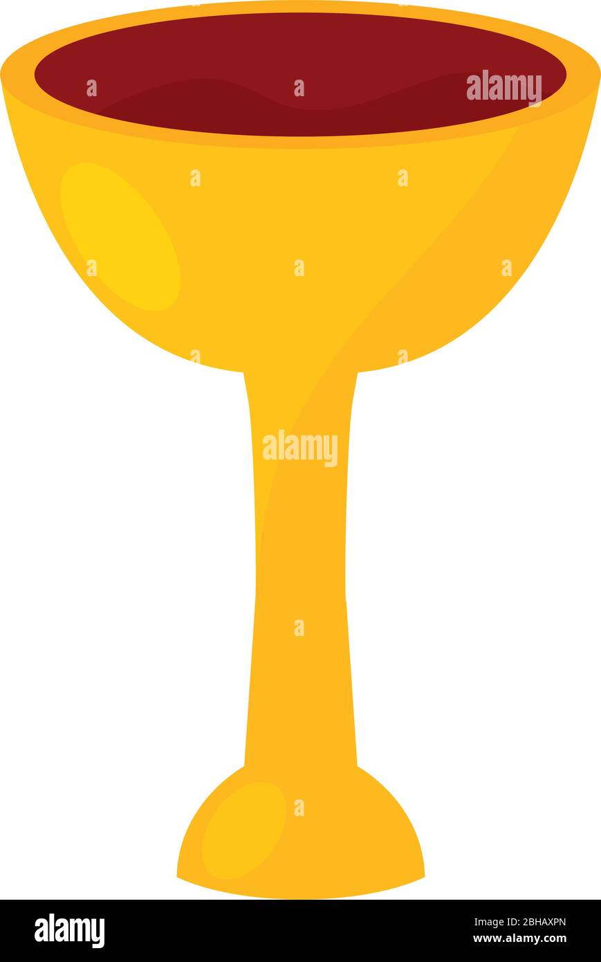 Isolated golden chalice icon Stock Vector