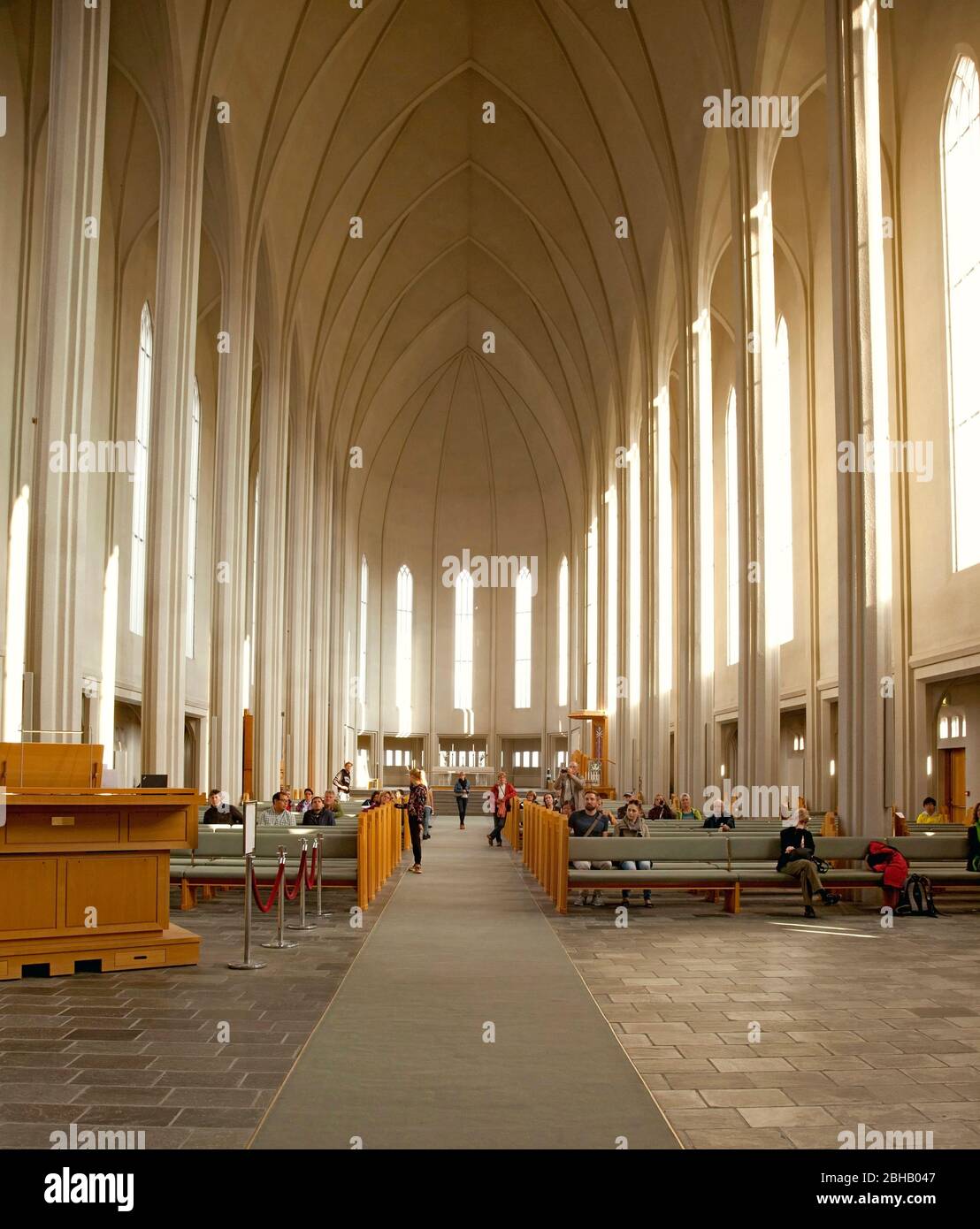 Hallgr��mskirkja; Stadt; Island; Reykjavik; Hauptstadt Stock Photo