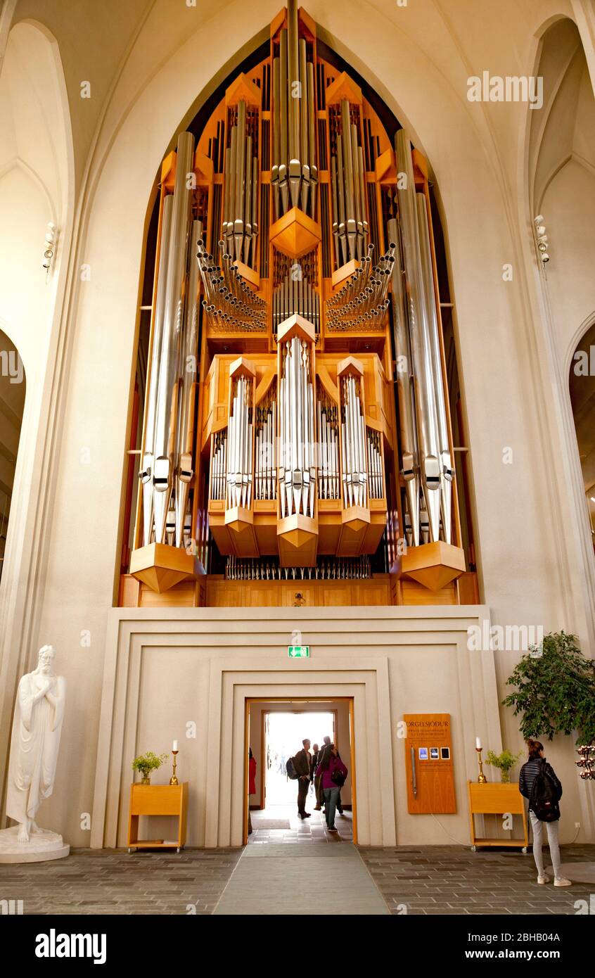 Hallgrímskirkja; Stadt; Island; Reykjavik; Hauptstadt Stock Photo