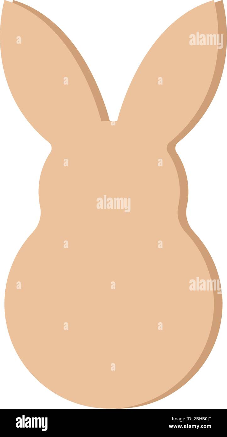 Isolated bunny silhouette Stock Vector