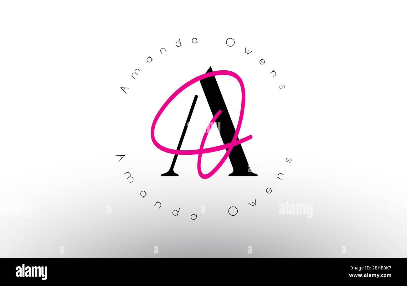 Letter AO signature minimalistic monogram vector logo. Simple AO Icon ...