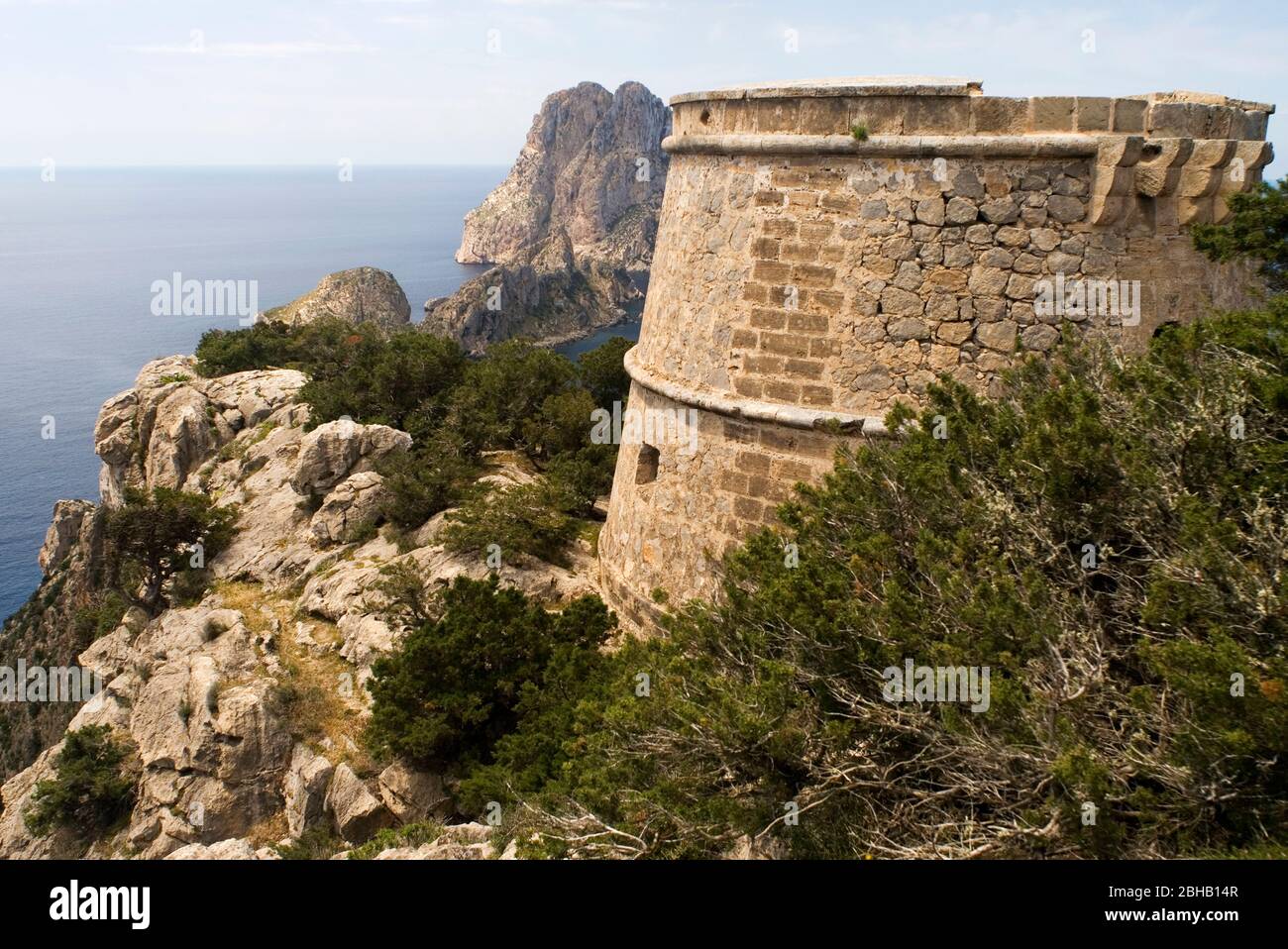 Panoramic view from the Torre des Savinar, Ibiza, Spain Stock Photo