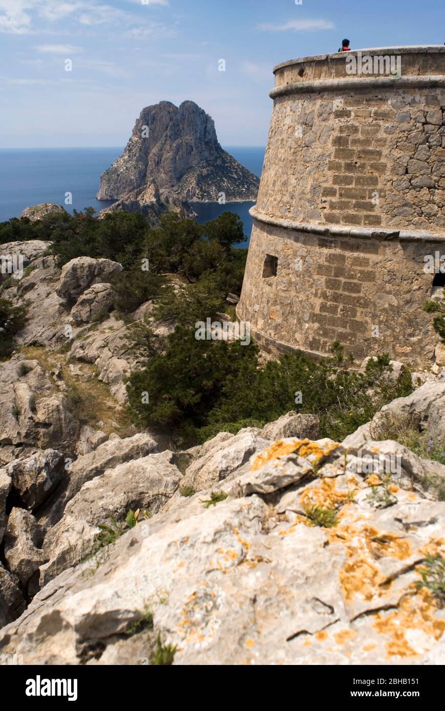Panoramic view from the Torre des Savinar, Ibiza, Spain Stock Photo