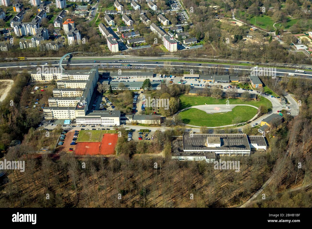 Policeschool at the Norbertstrasse, The IPA-Vbst. Essen, Essen, Ruhr area, North Rhine-Westphalia, Germany Stock Photo