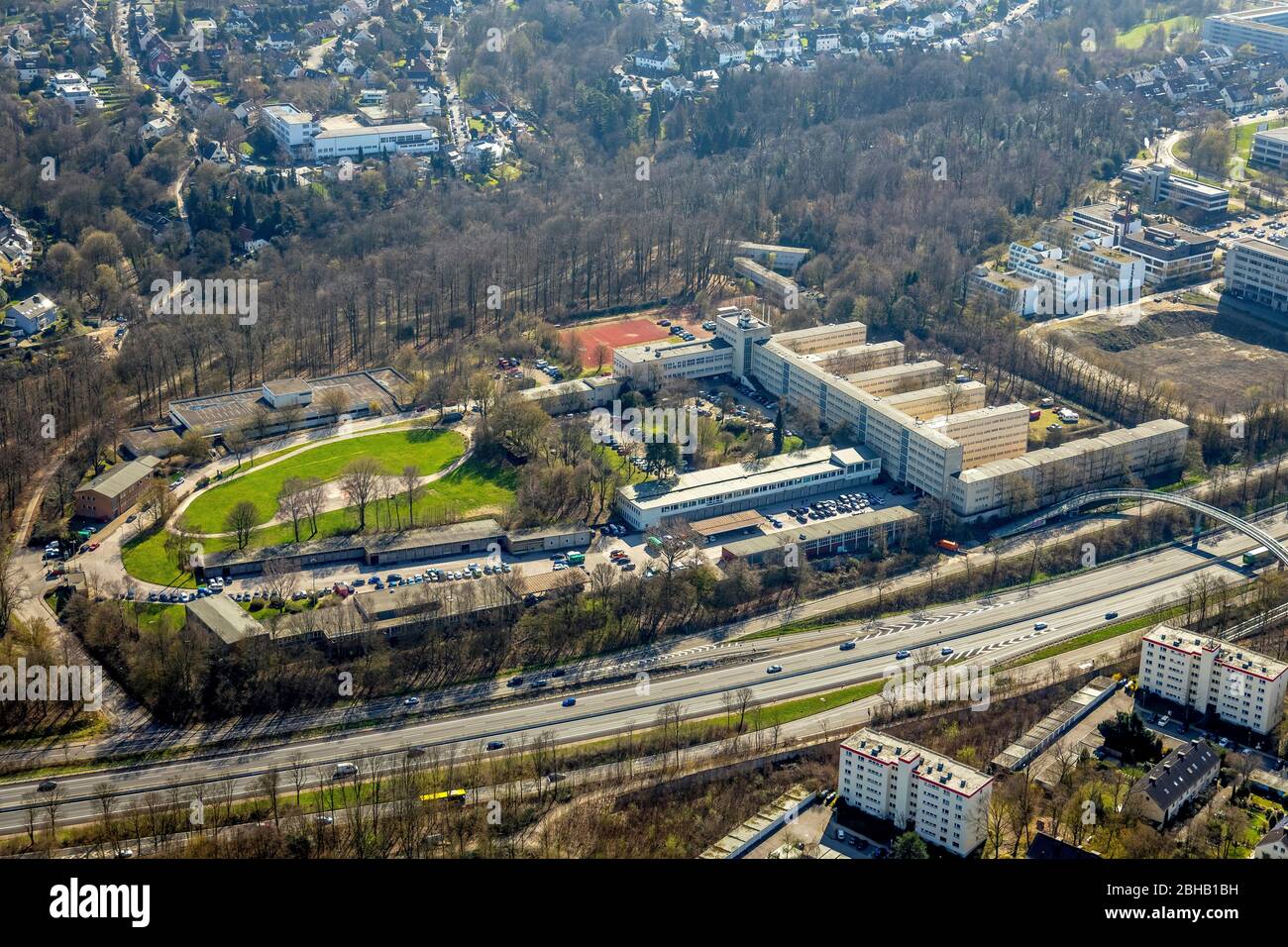 Policeschool at the Norbertstrasse, The IPA-Vbst. Essen, Essen, Ruhr area, North Rhine-Westphalia, Germany Stock Photo